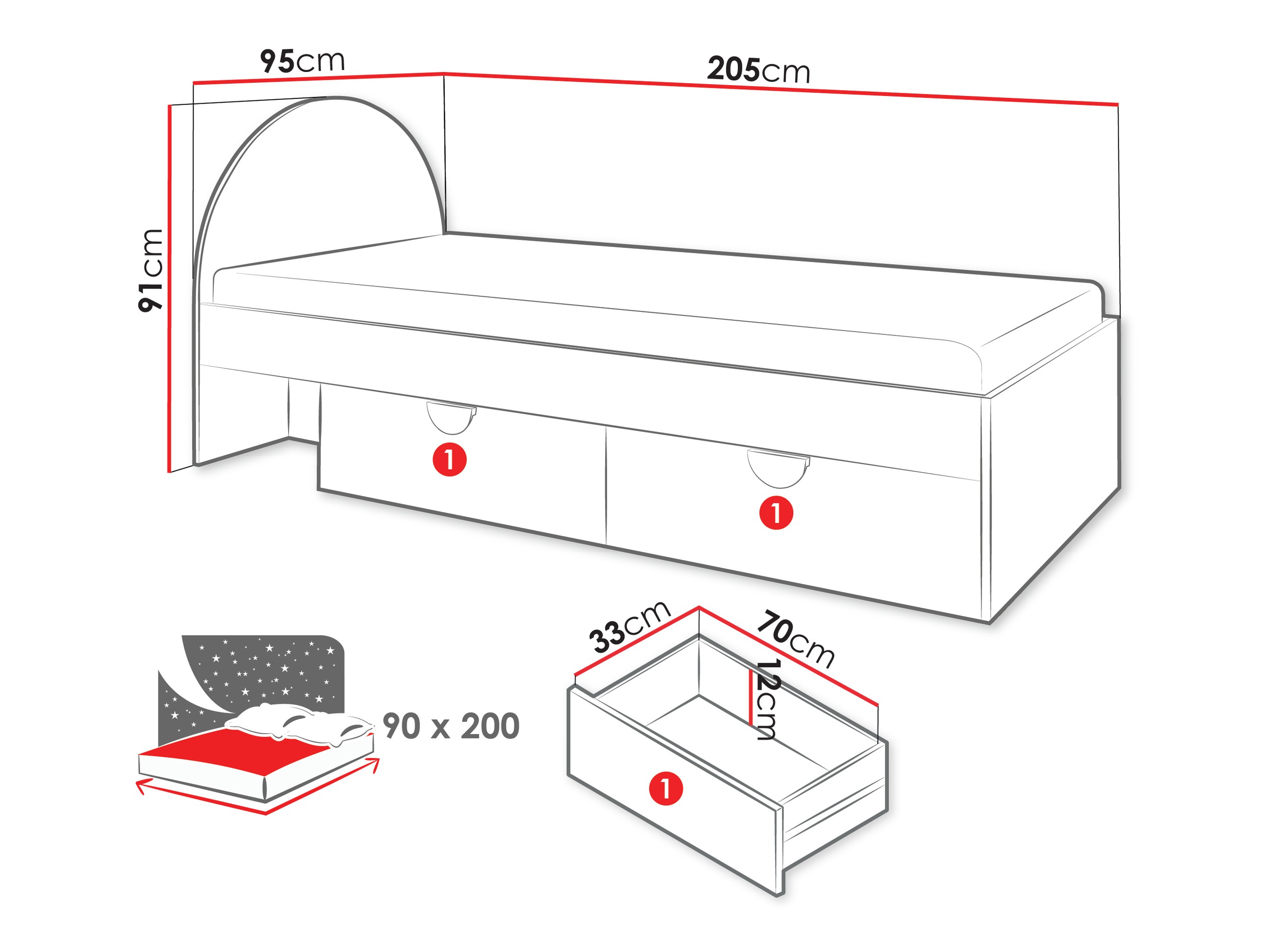 Bed Fivelbi 111