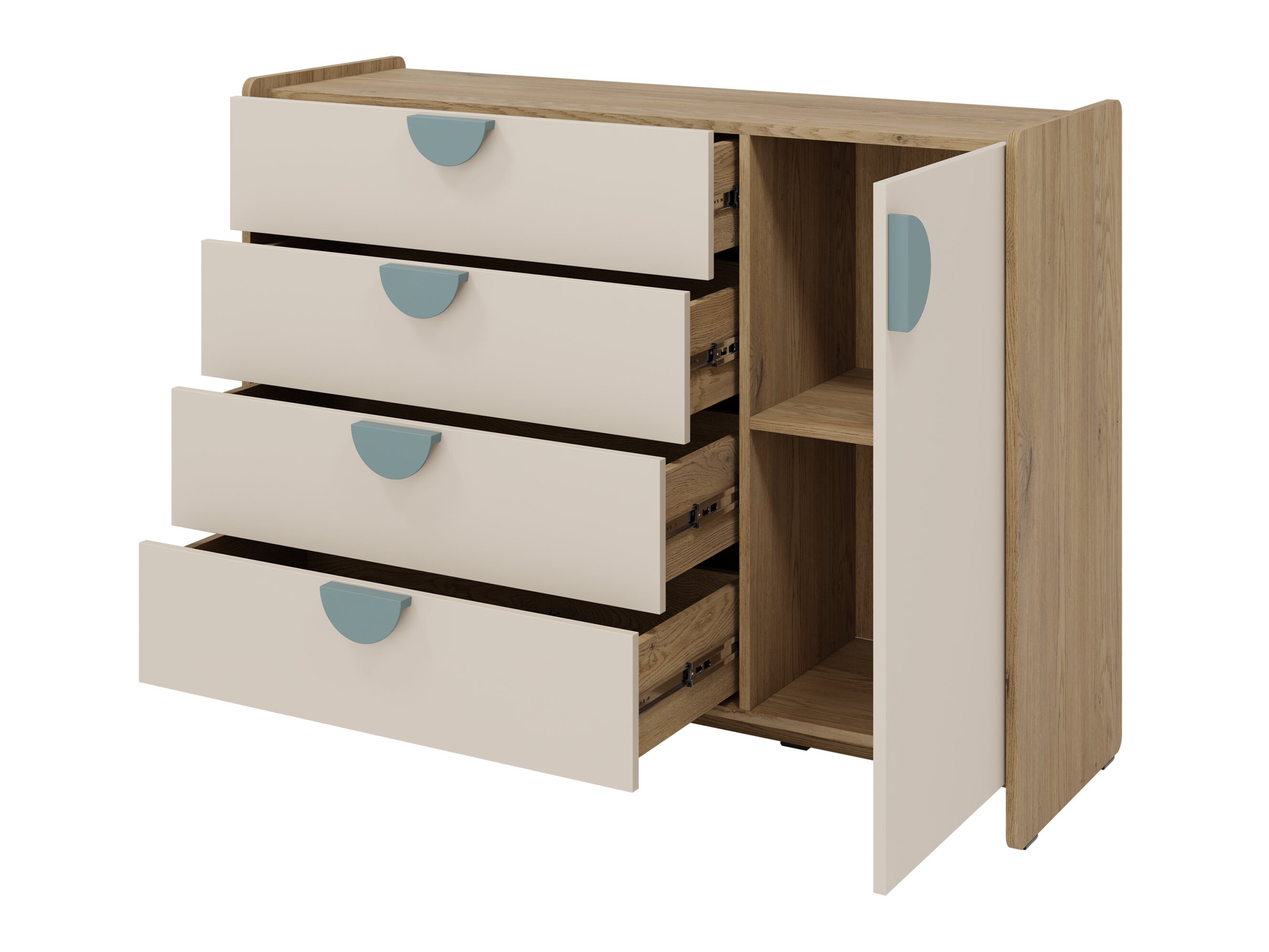 Chest of drawers Fivelbi 108 (Blue)