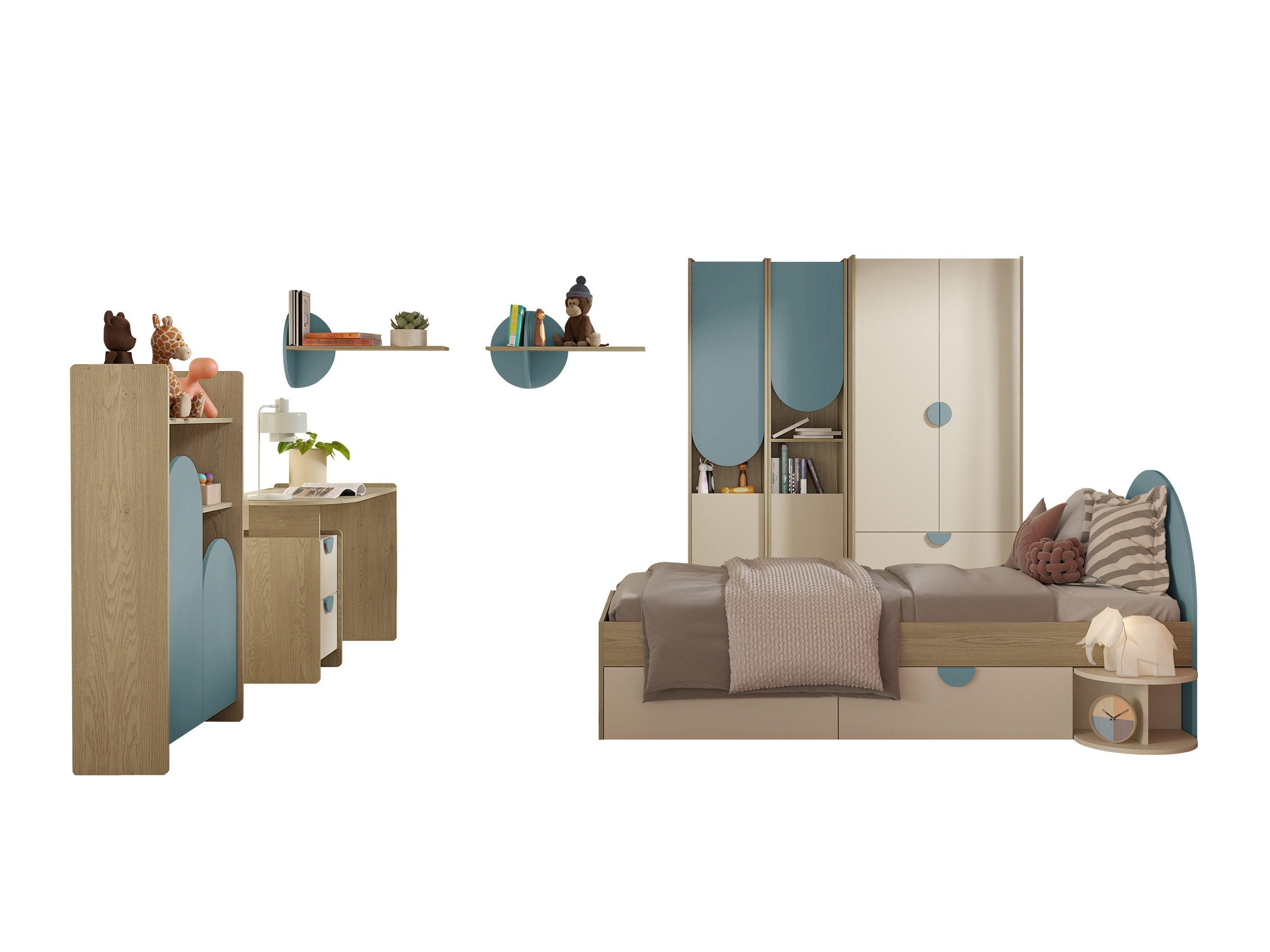 Children's room set Fivelbi 117 (Blue)