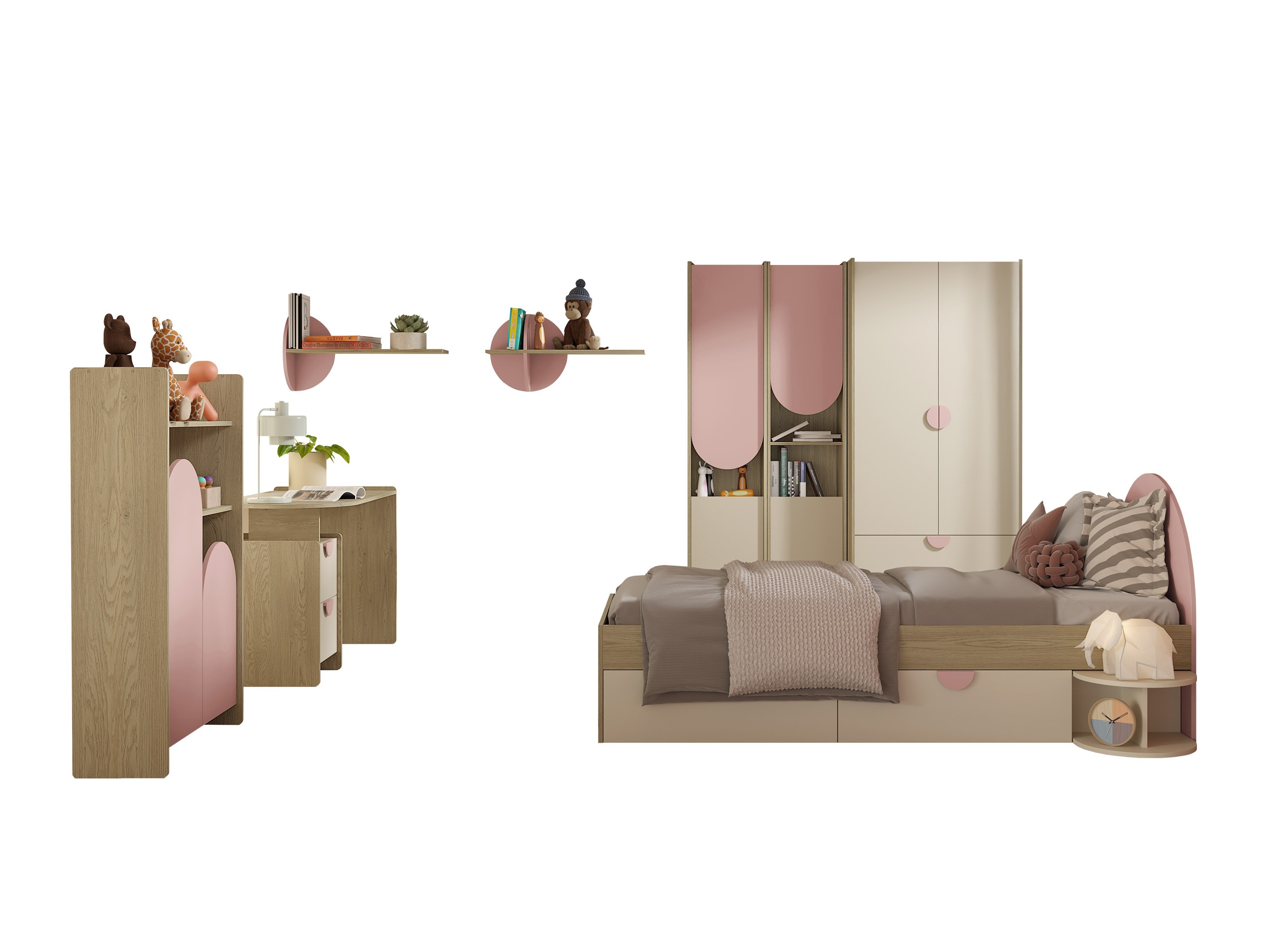 Children's room set Fivelbi 117 (Pink)