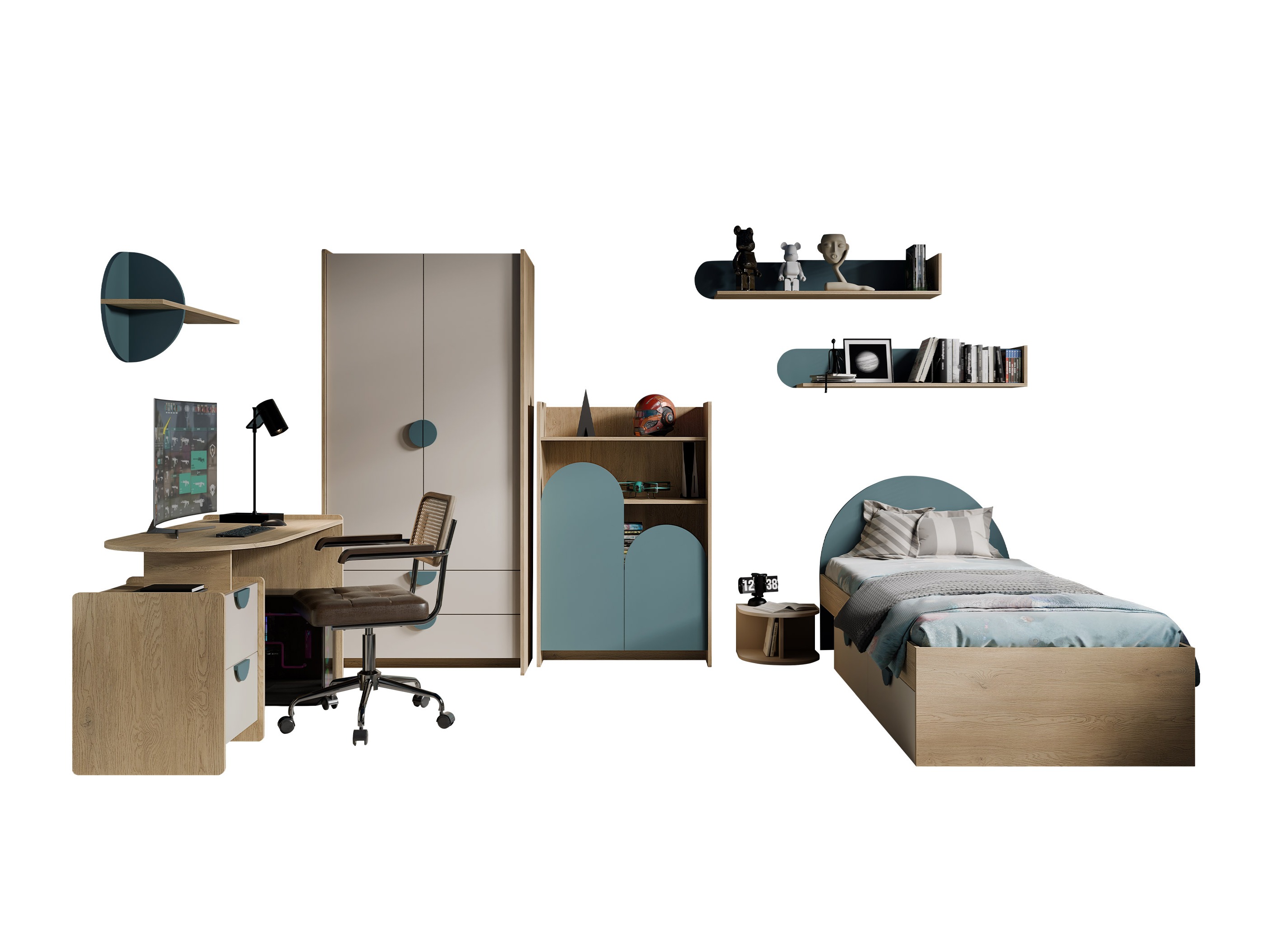 Children's room set Fivelbi 118 (Blue)