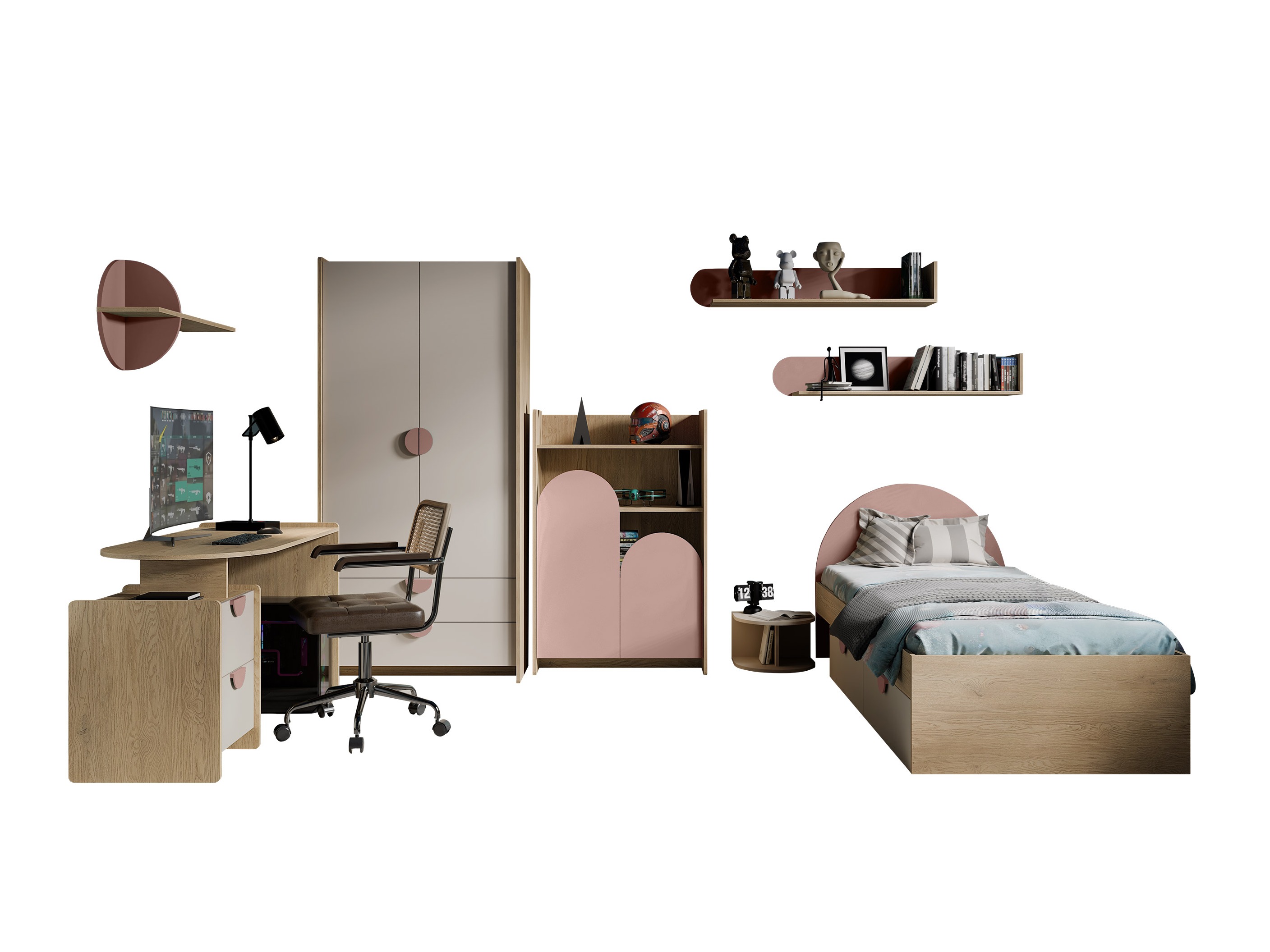 Children's room set Fivelbi 118 (Pink)