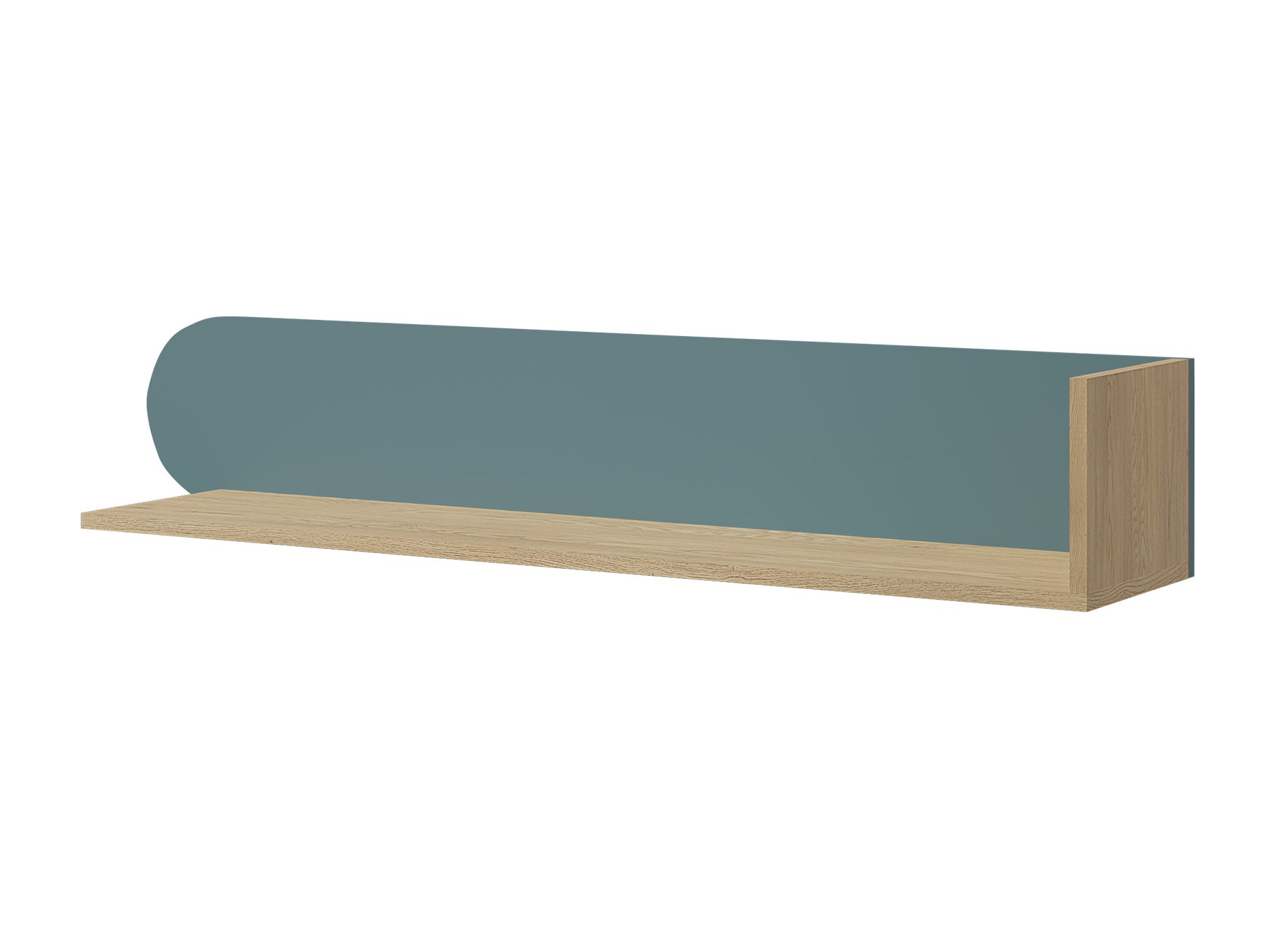 Wall shelf Fivelbi 113 (Cremona oak + Blue)