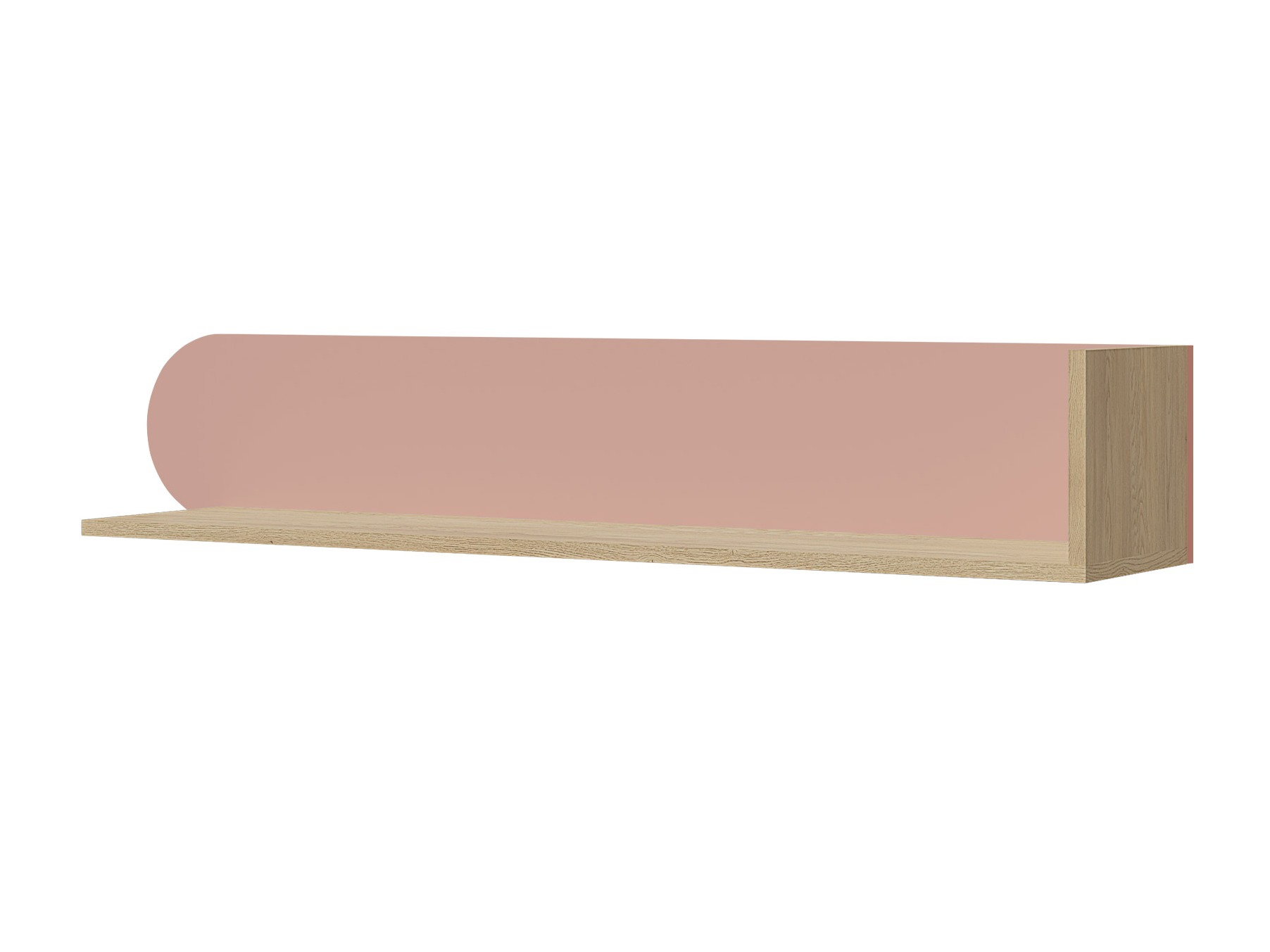 Wall shelf Fivelbi 113 (Cremona oak + Pink)