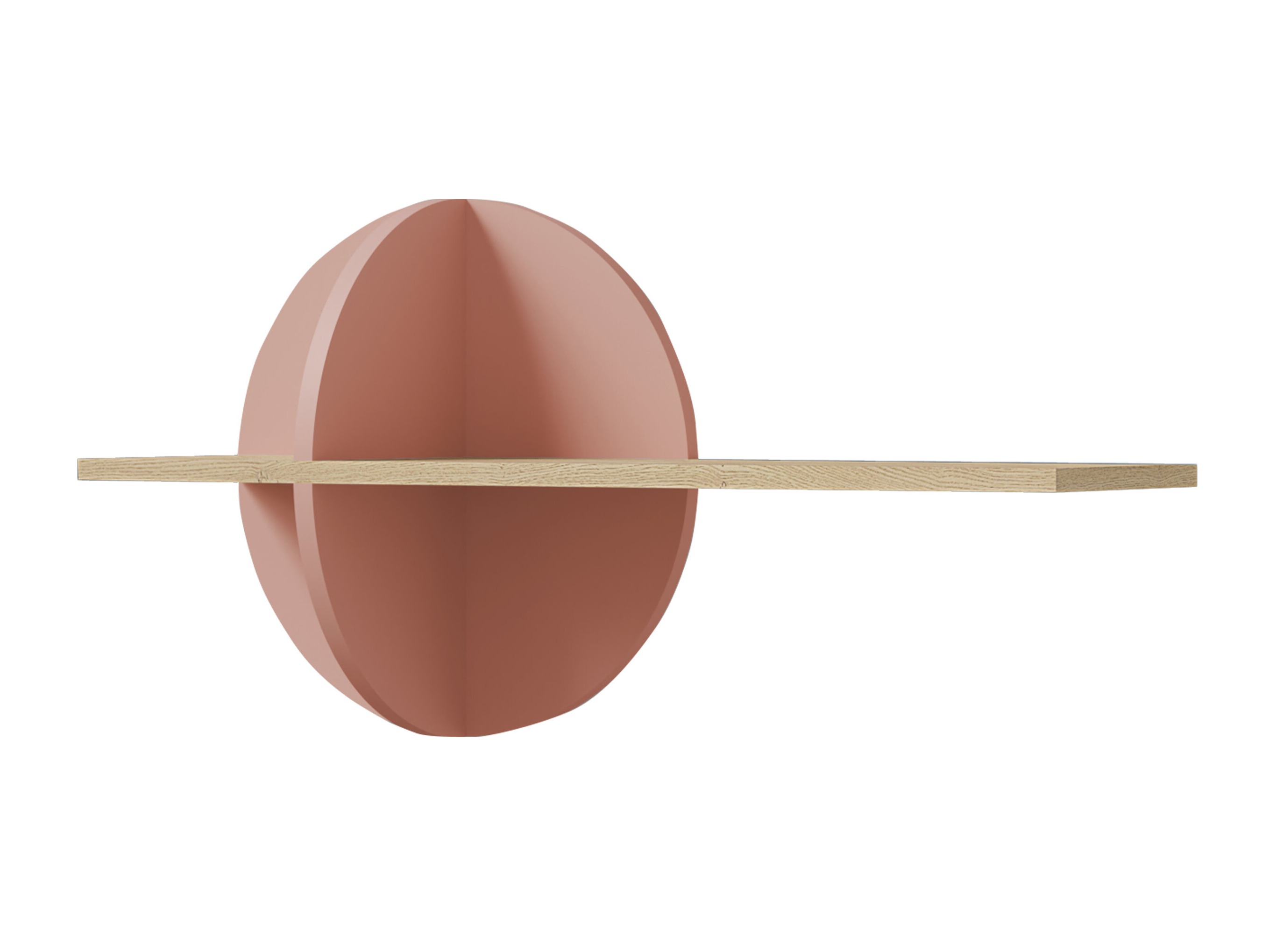 Wall shelf Fivelbi 116 (Cremona oak + Pink)