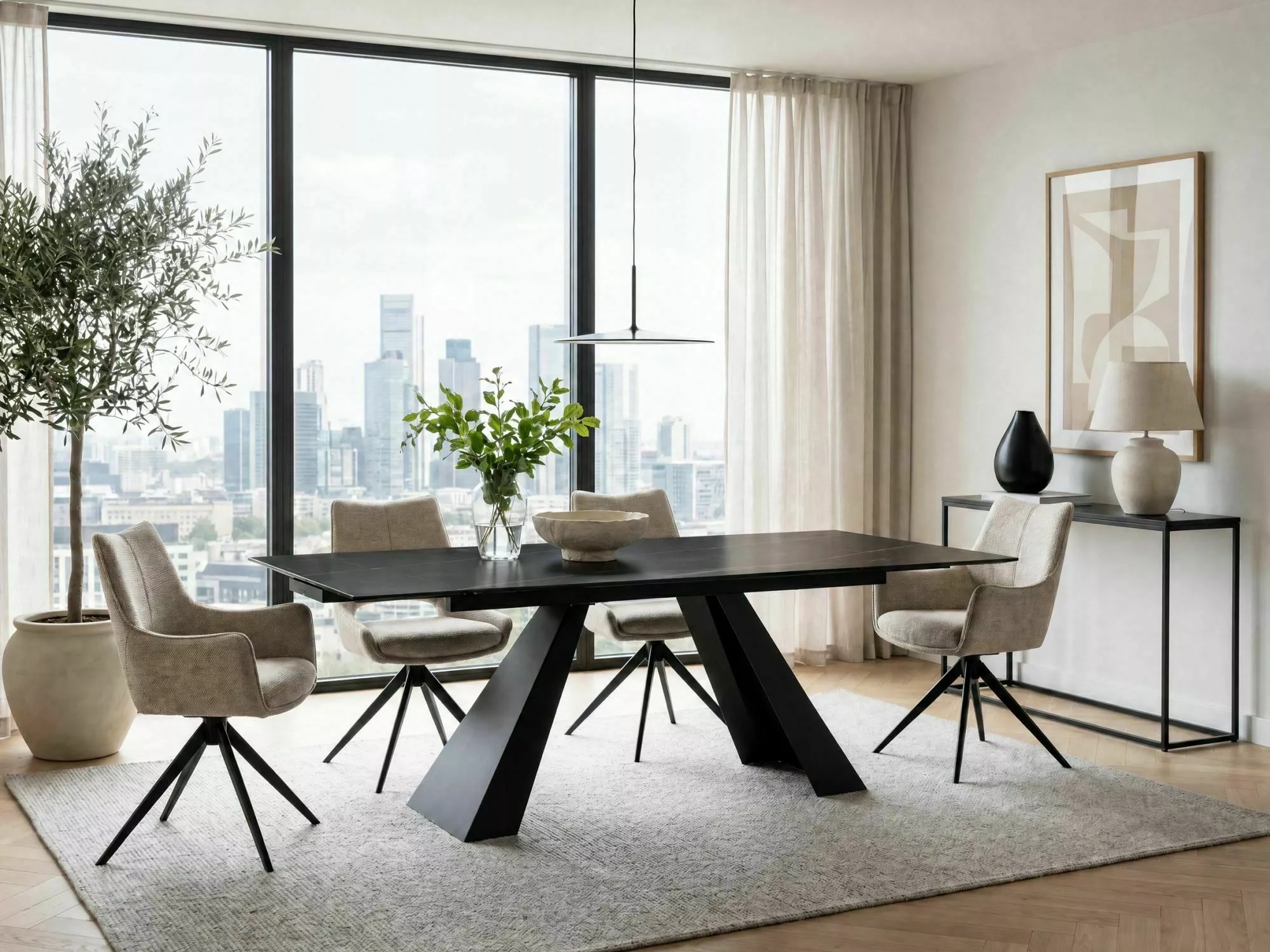 Table Detroit 994 (Black marble)