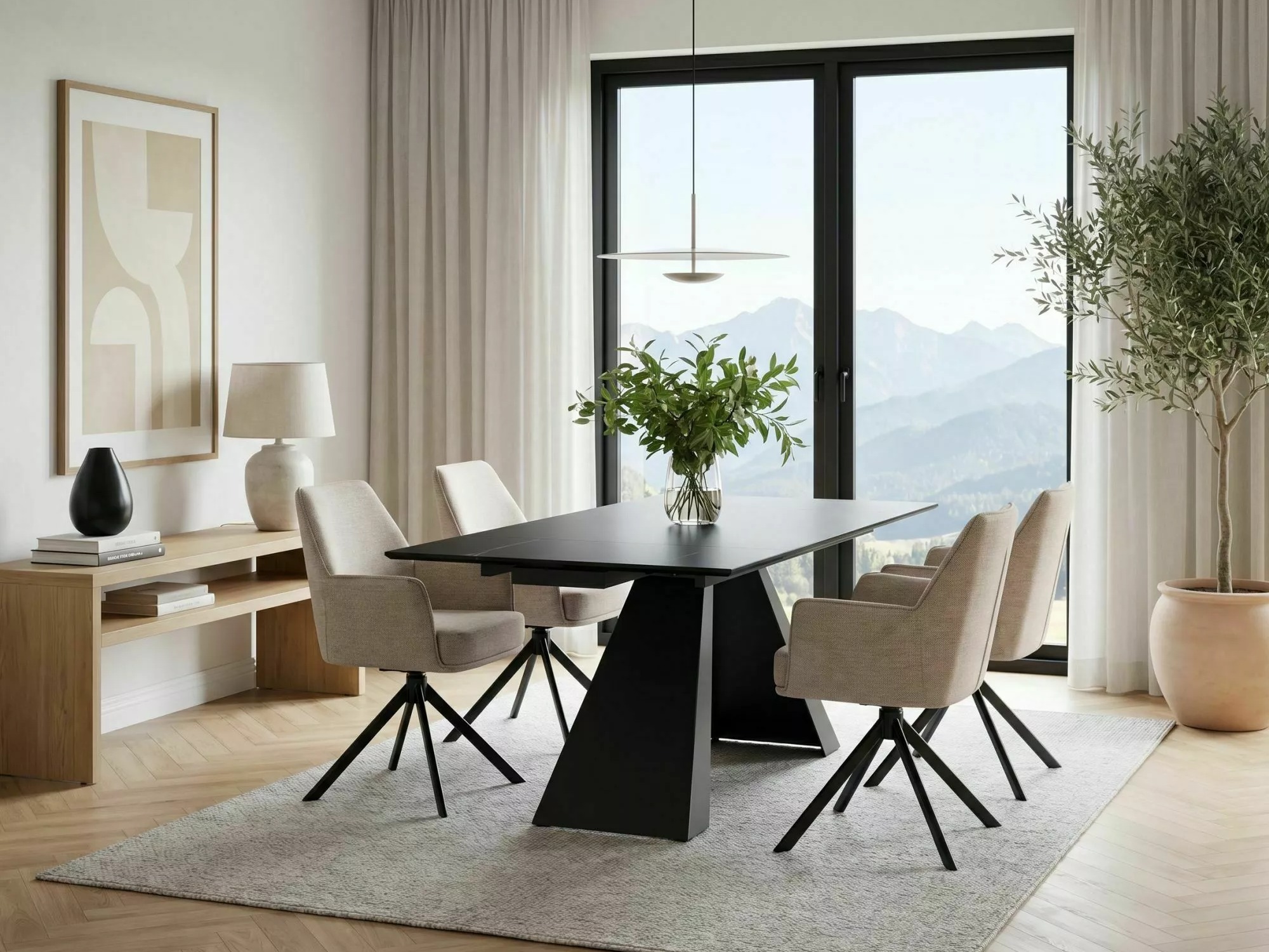 Table Detroit 994 (Black marble)