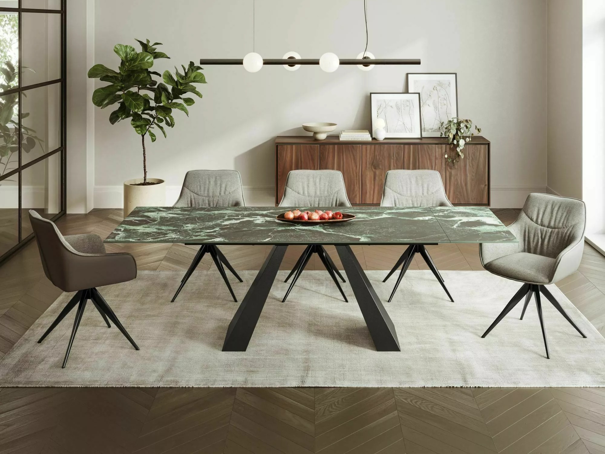 Table Detroit 994 (Green marble)