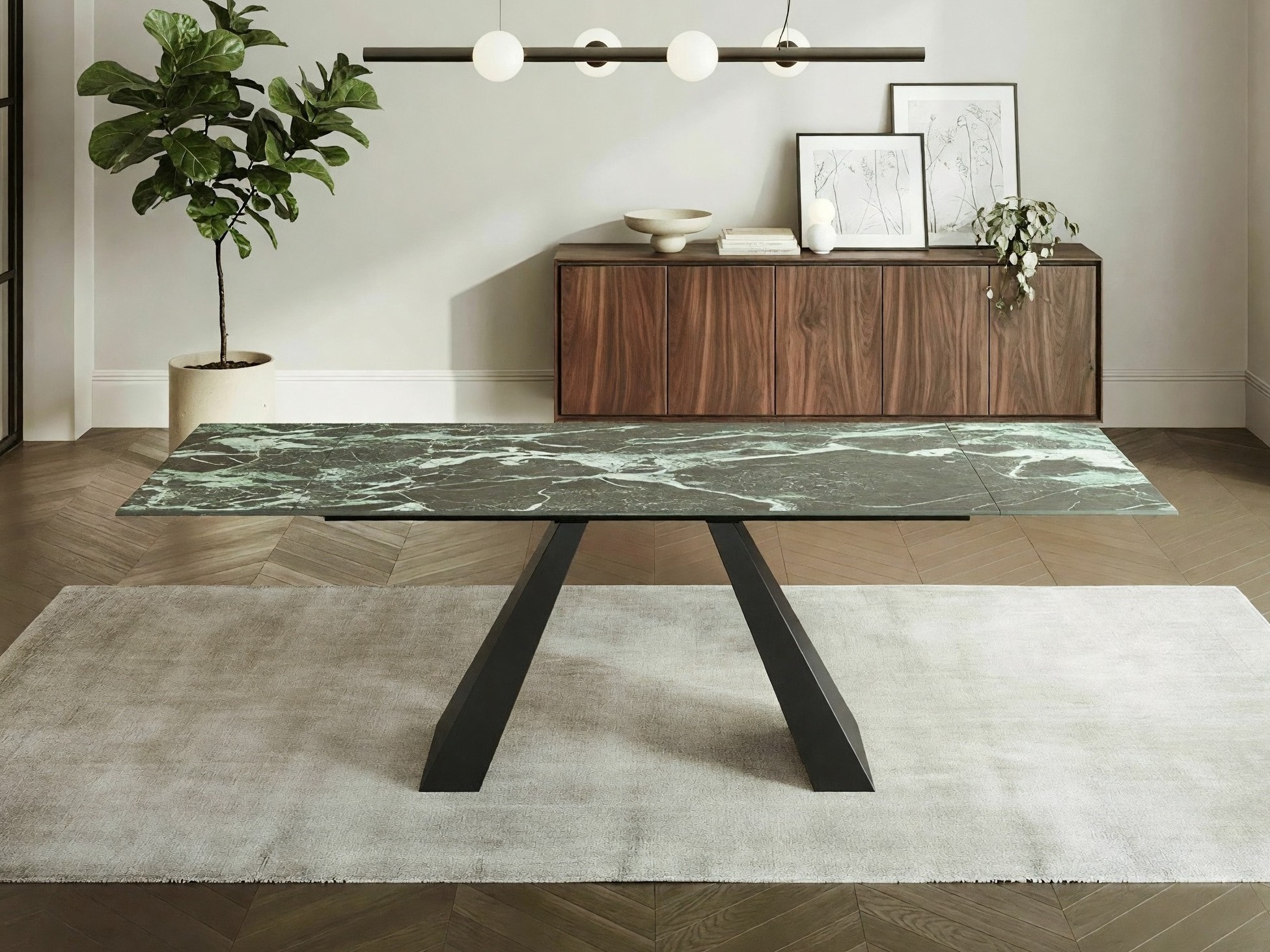 Table Detroit 994 (Green marble)