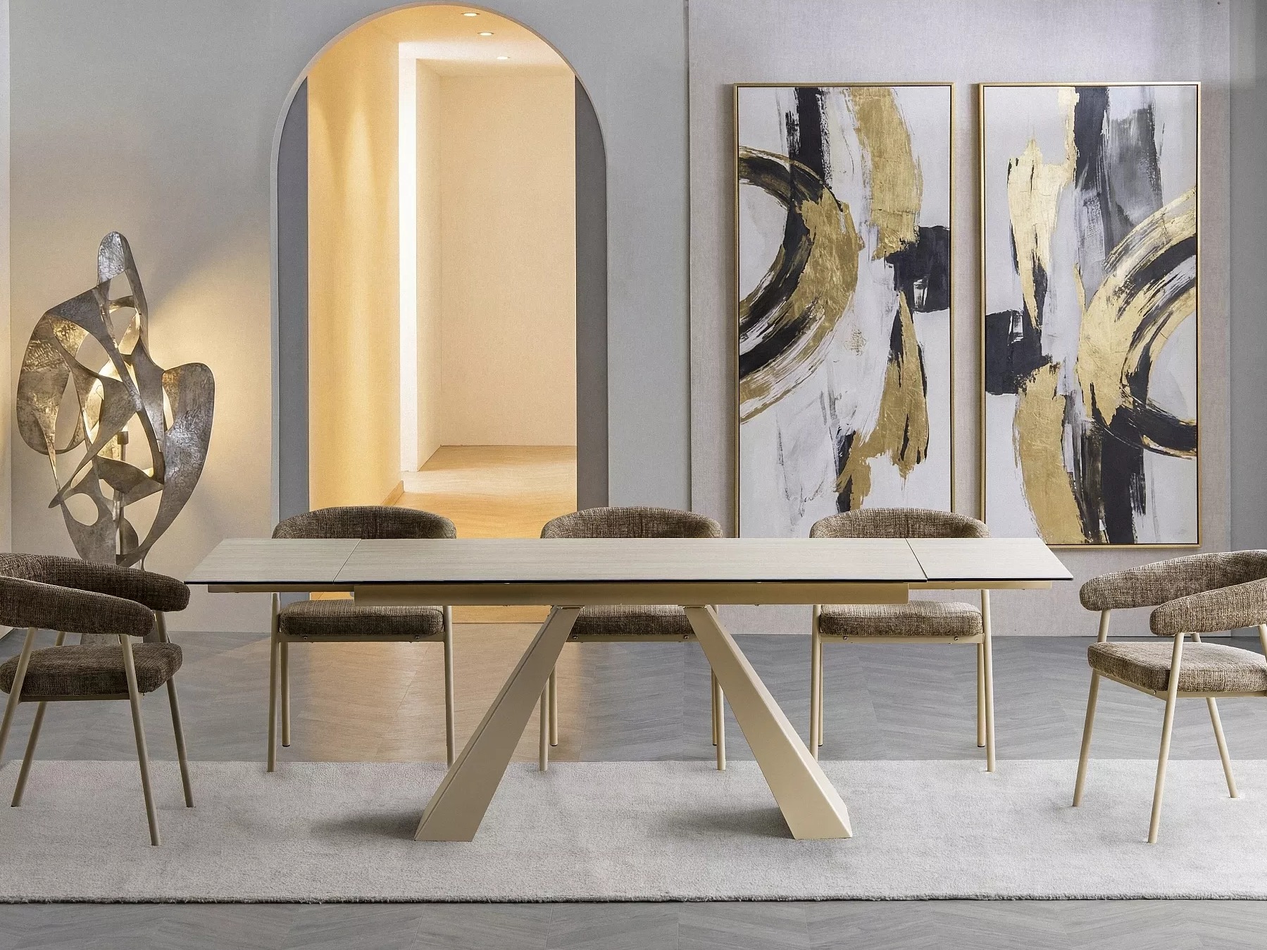 Table Detroit 994 (Light travertine + Cashmere)