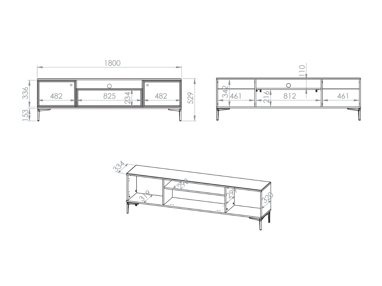 TV stand Cirnoli 101