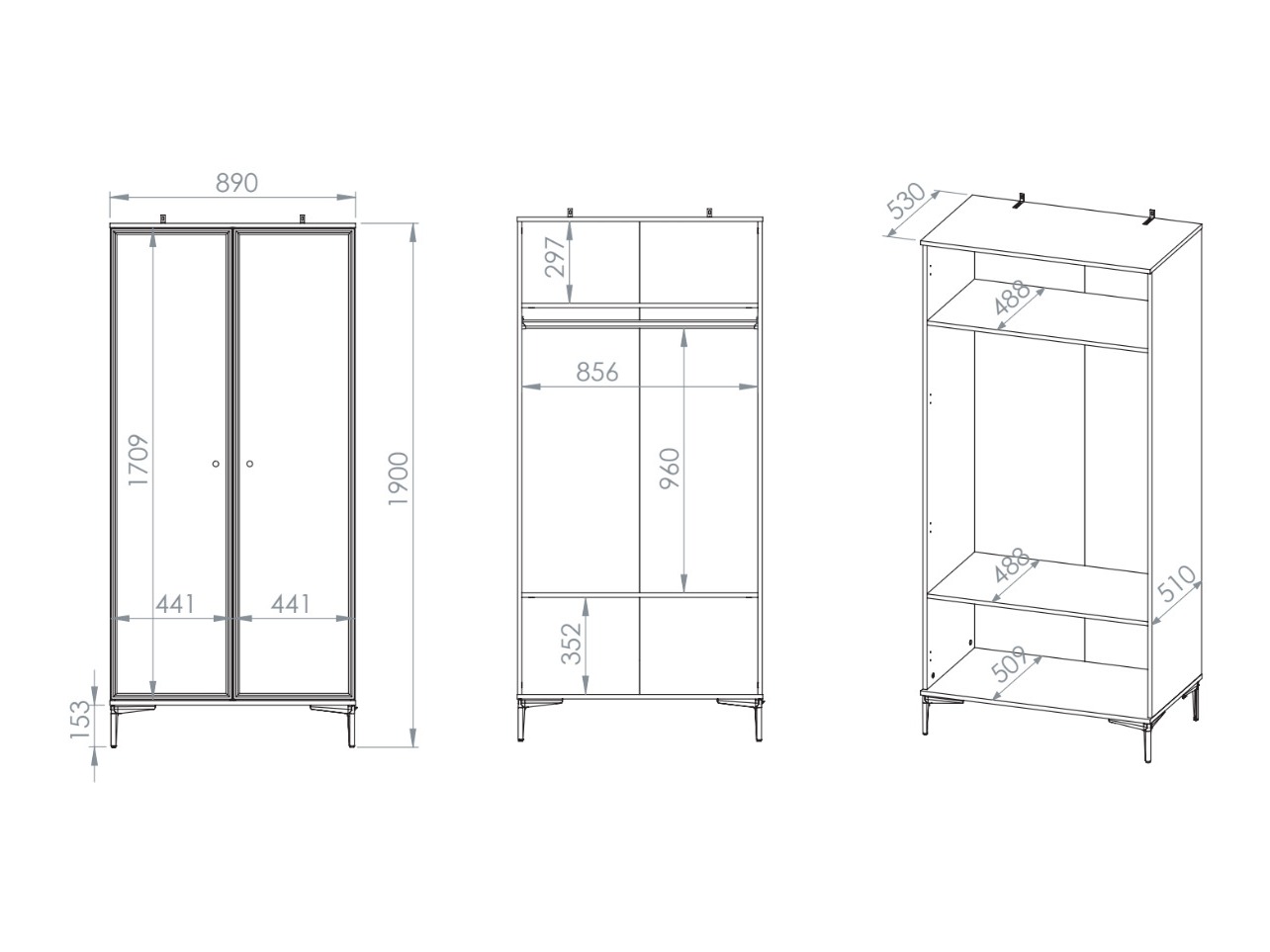 Wardrobe Cirnoli 100
