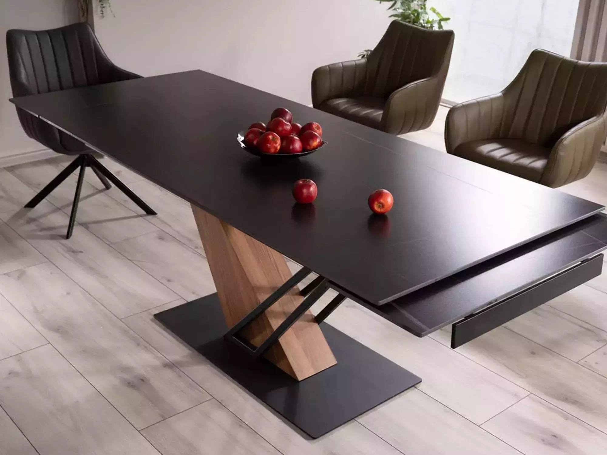 Table Detroit 996 (Black marble + Oak)