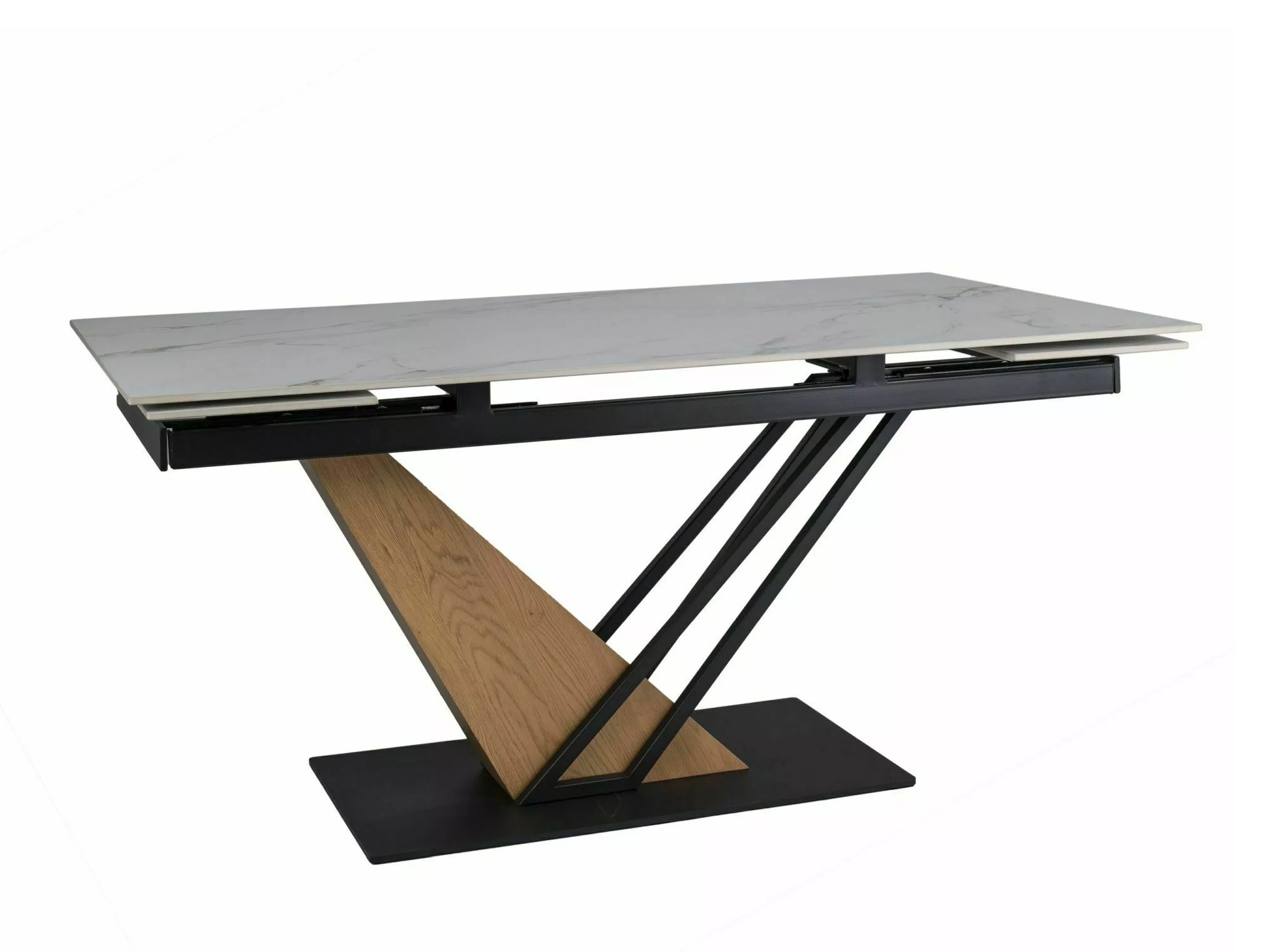 Table Detroit 996 (White marble + Oak)