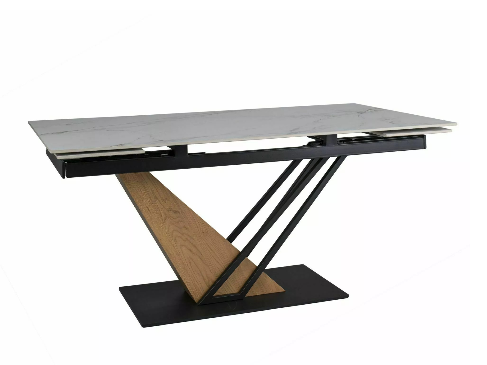 Table Detroit 996 (White marble + Oak)