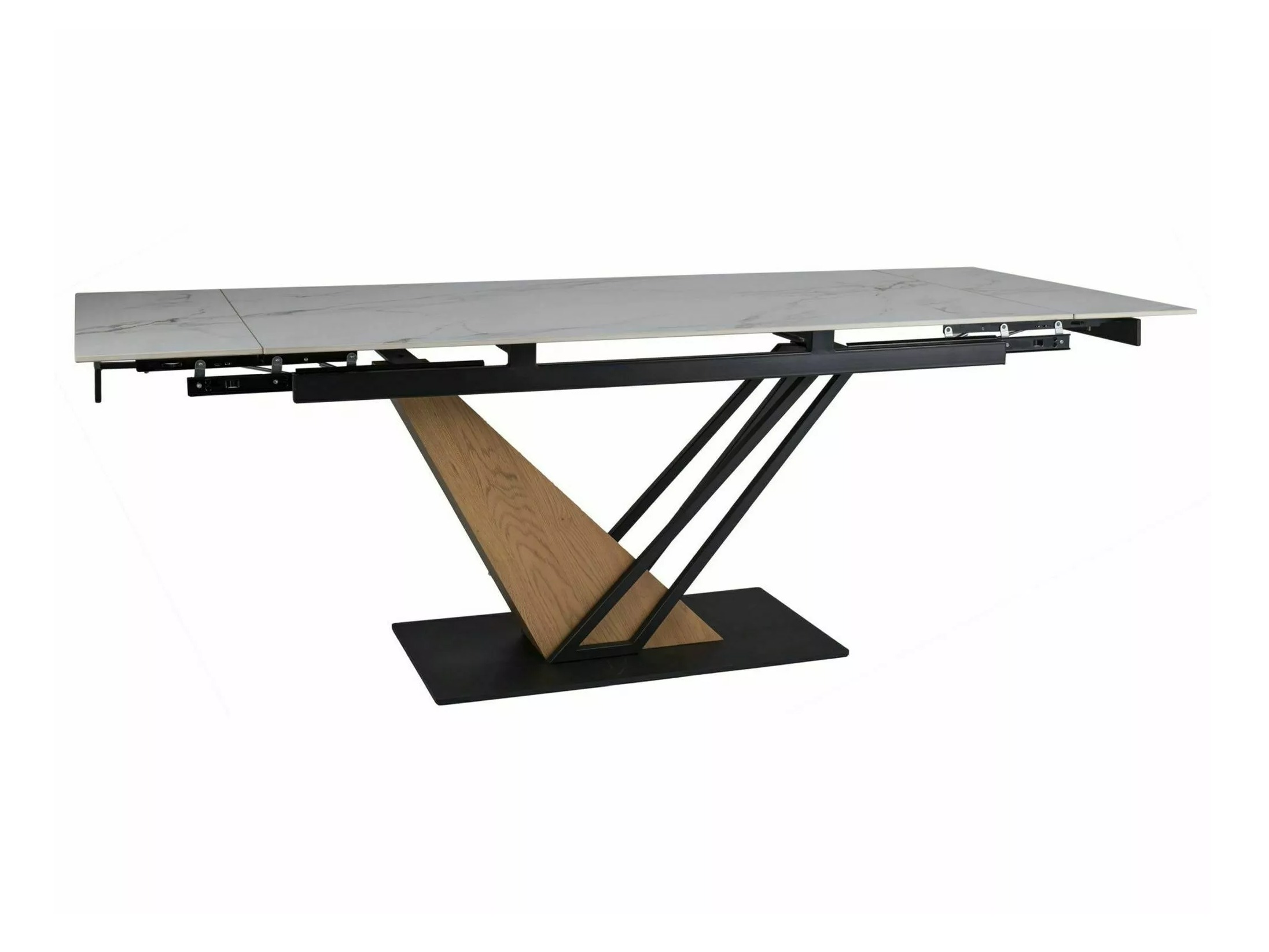 Table Detroit 996 (White marble + Oak)
