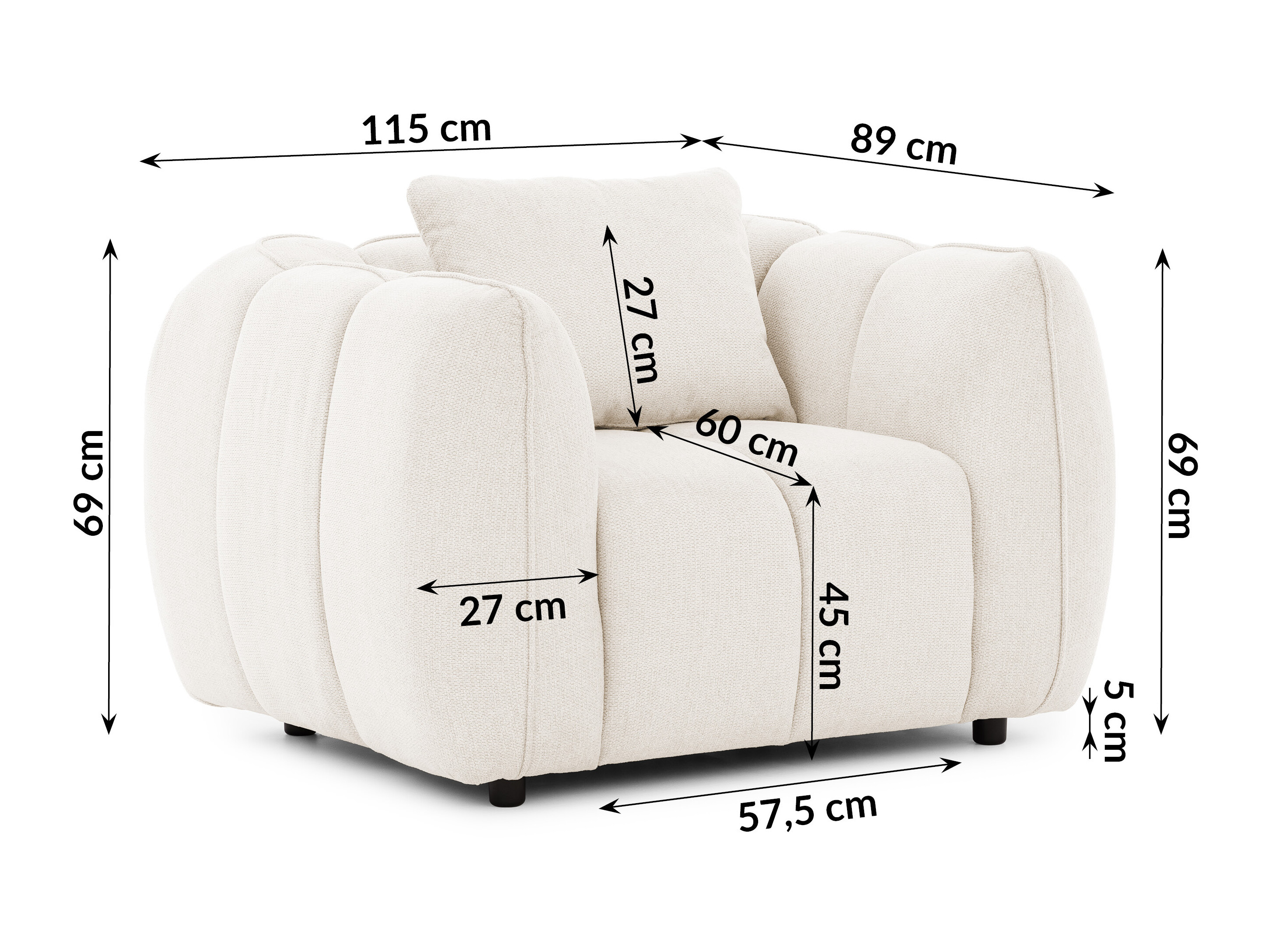 Armchair Rocklin 195 (Aragon 01)