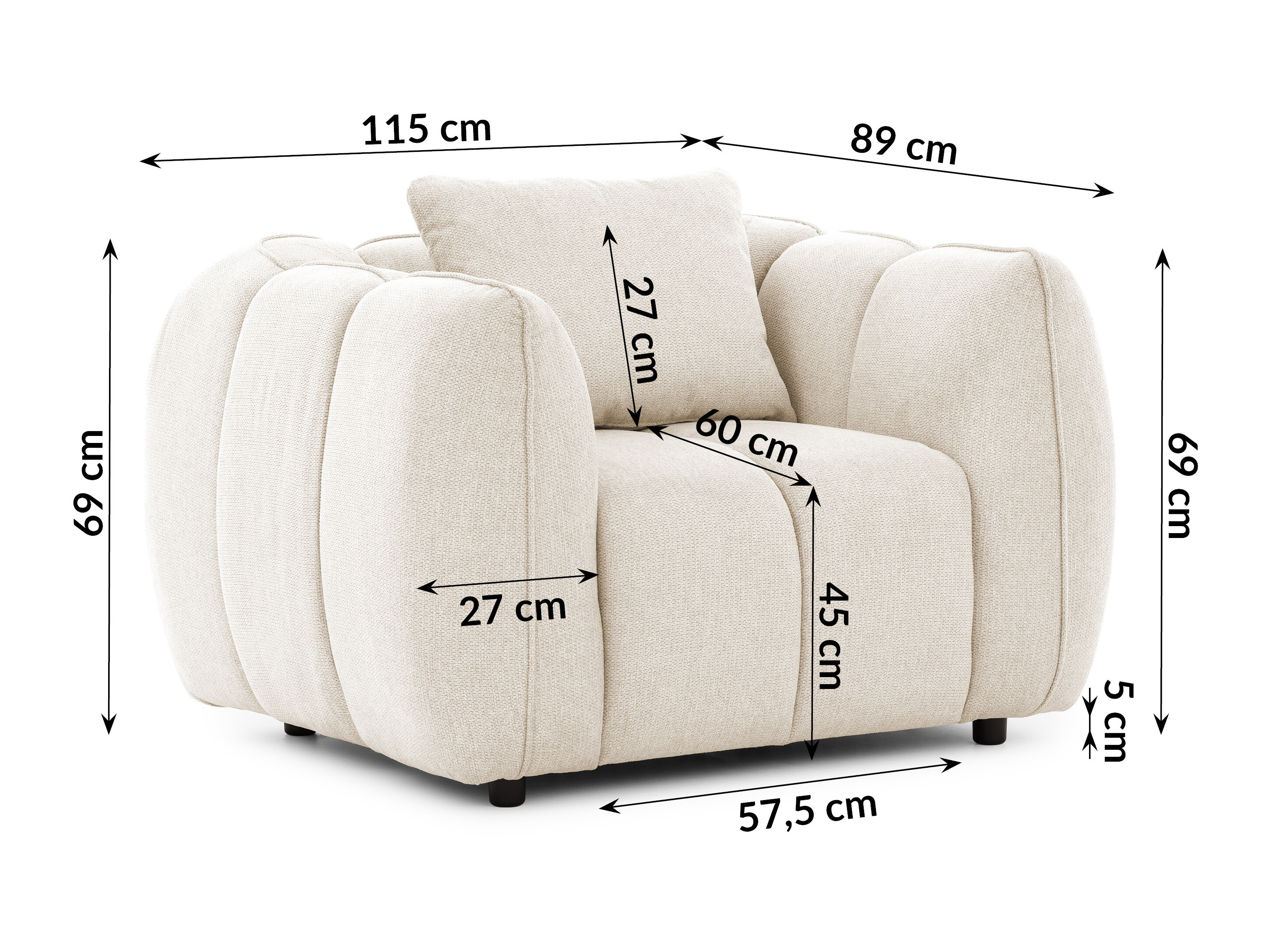 Armchair Rocklin 195 (Aragon 03)