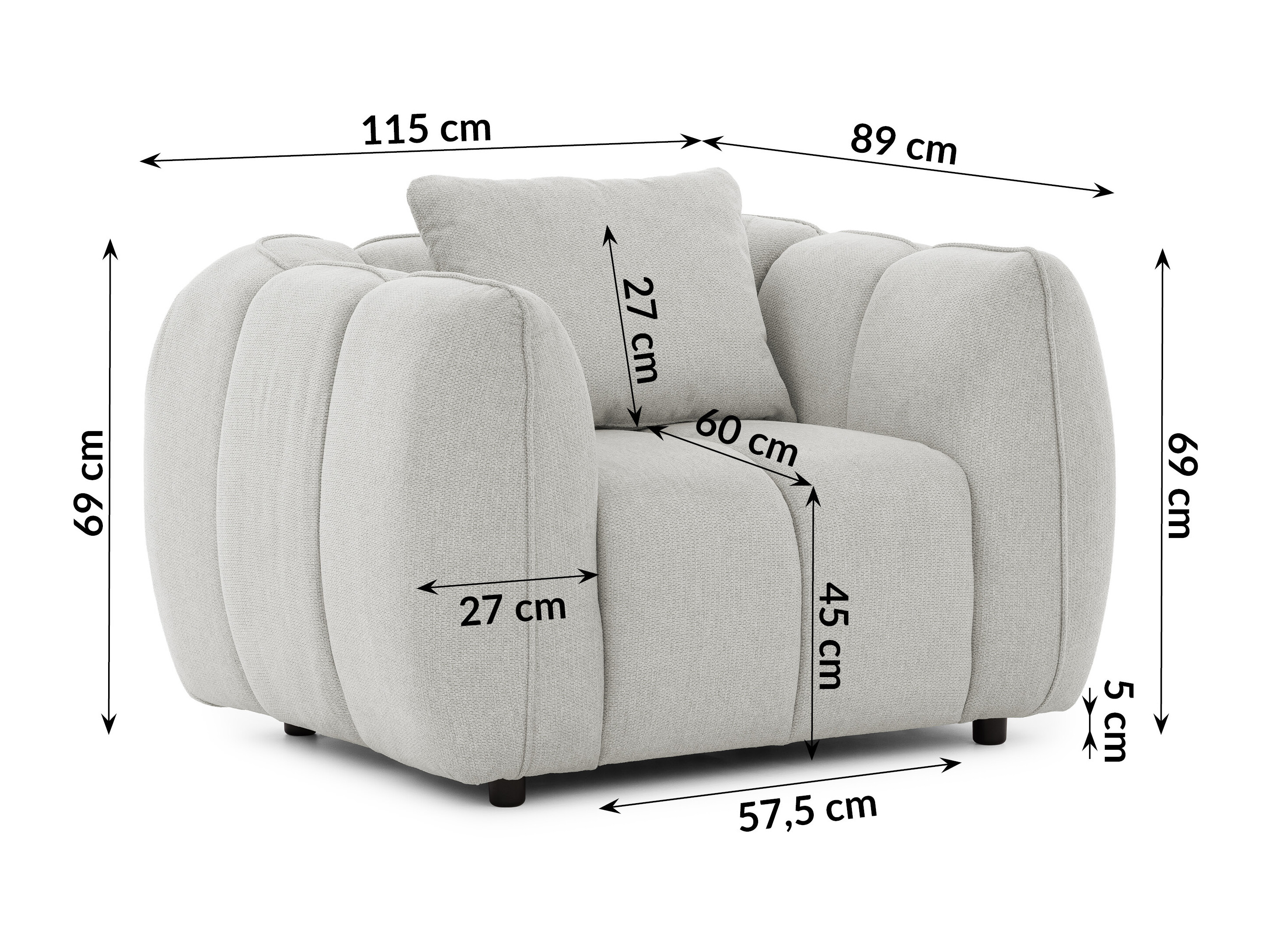Armchair Rocklin 195 (Aragon 80)