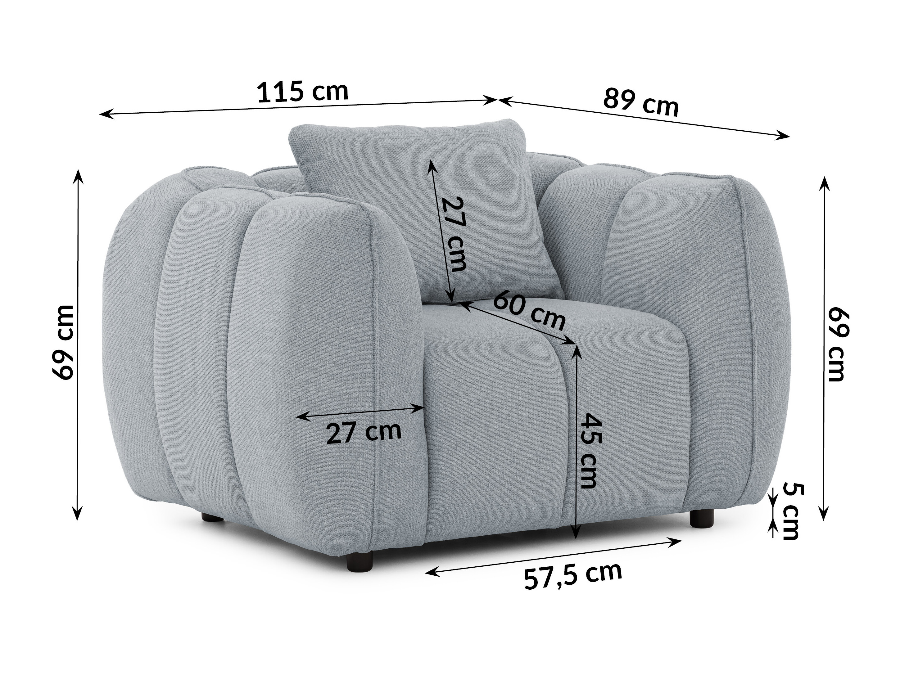 Armchair Rocklin 195 (Aragon 90)