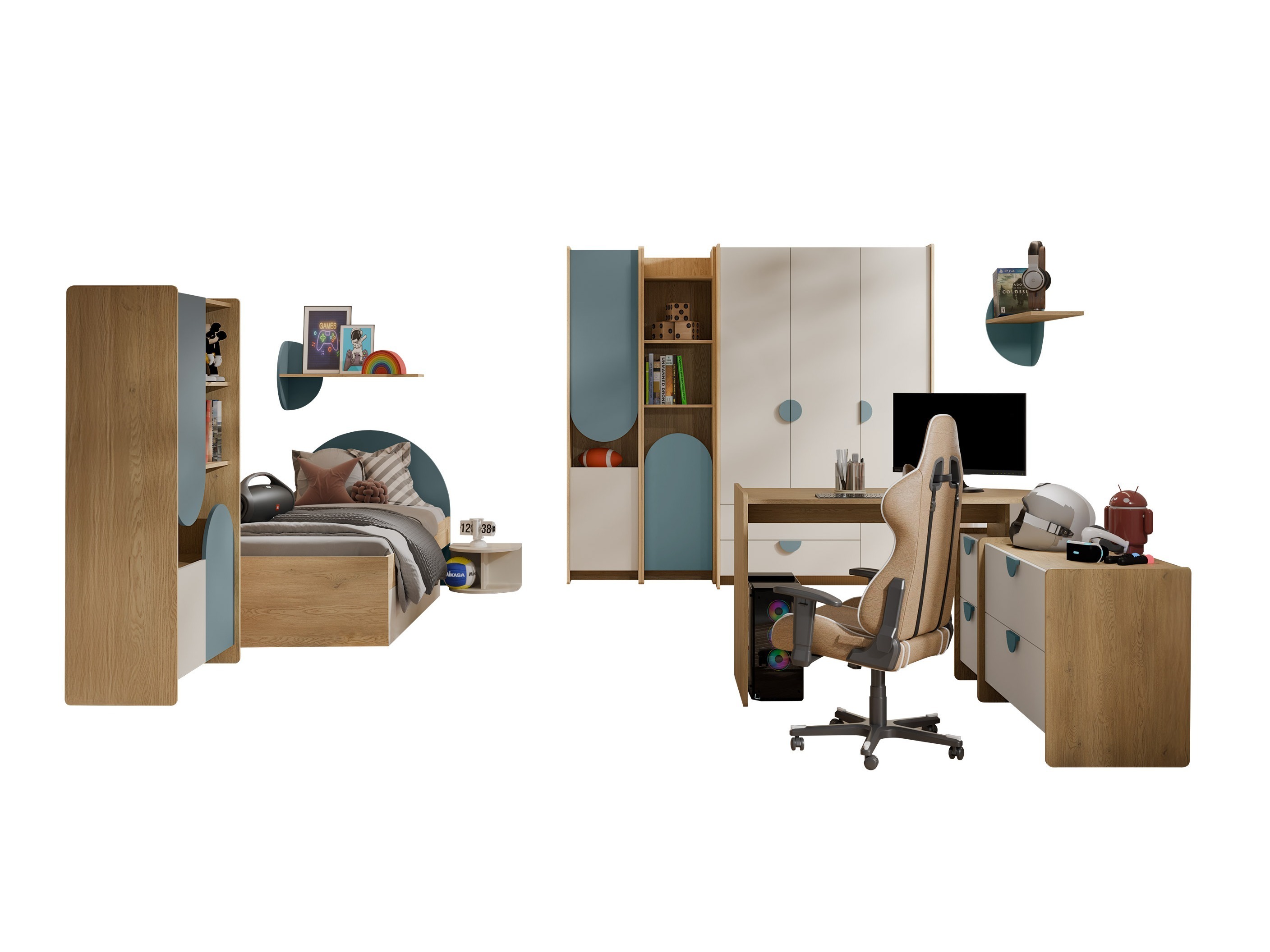 Children's room set Fivelbi 119 (Blue)