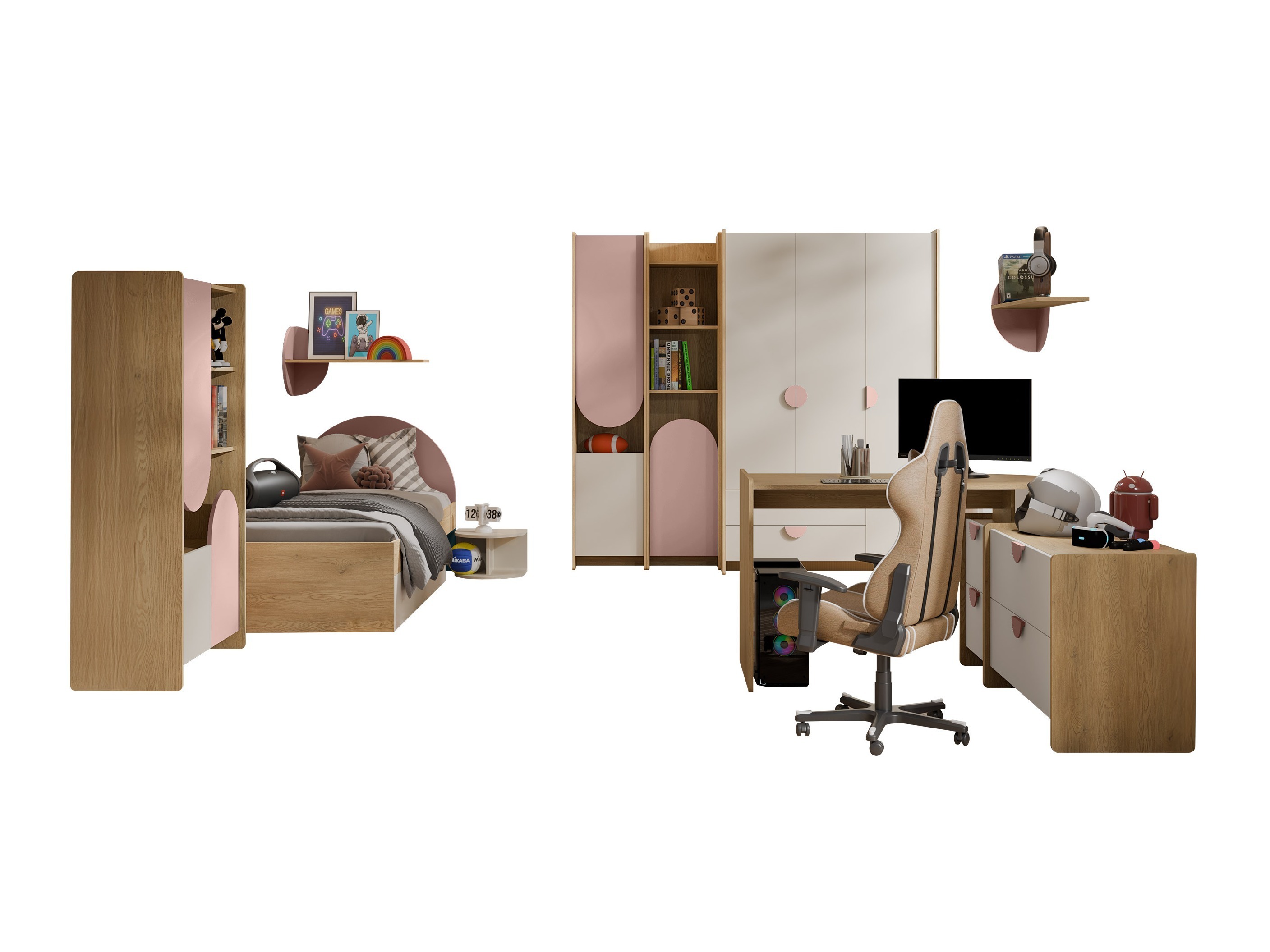 Children's room set Fivelbi 119 (Pink)