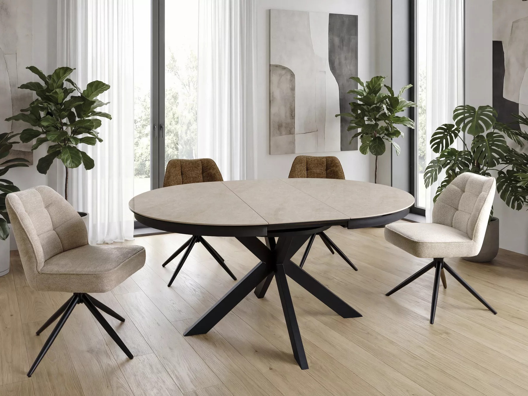 Table Detroit 998 (Black + Beige)