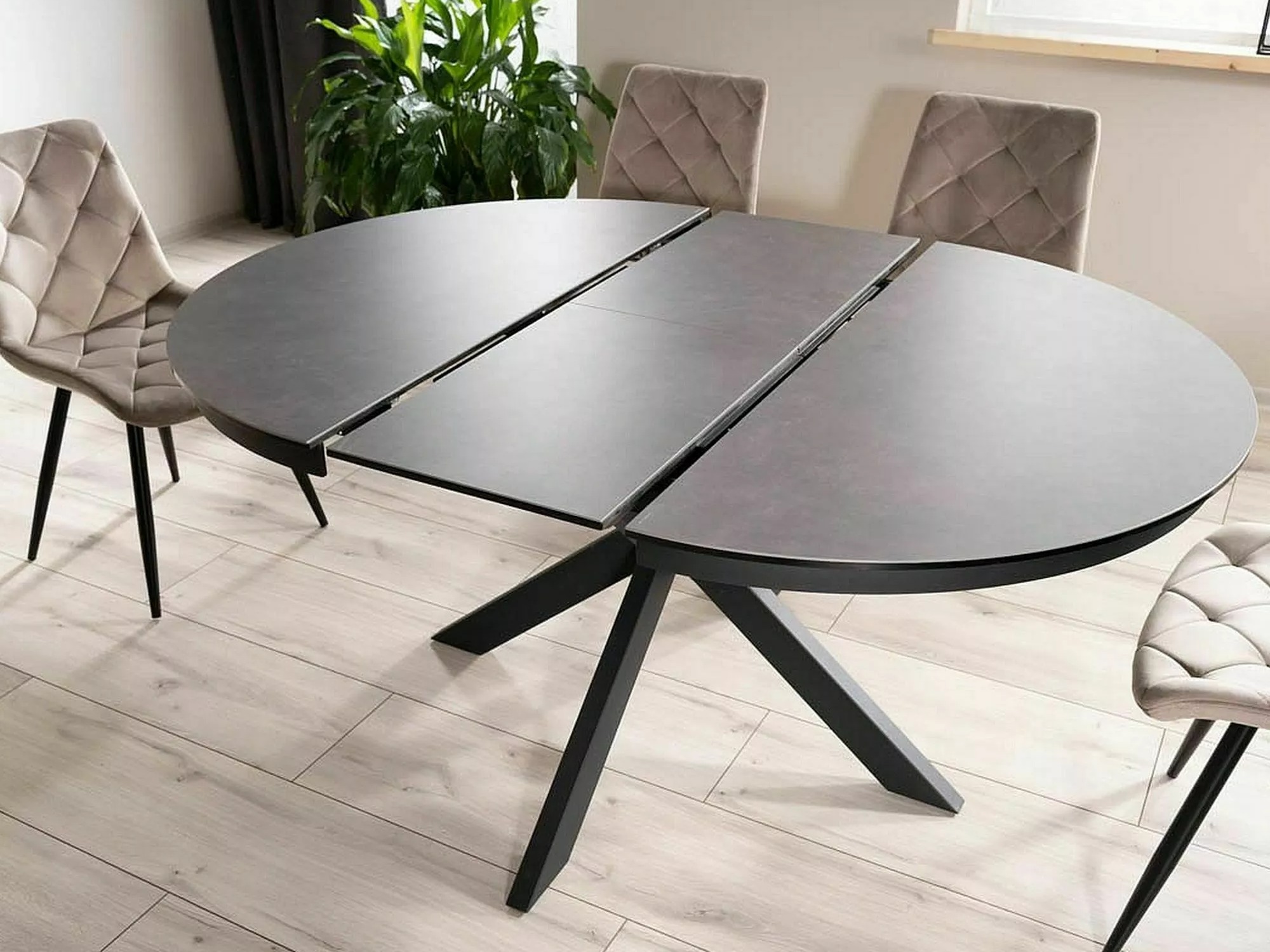 Table Detroit 998 (Black + Dark grey)