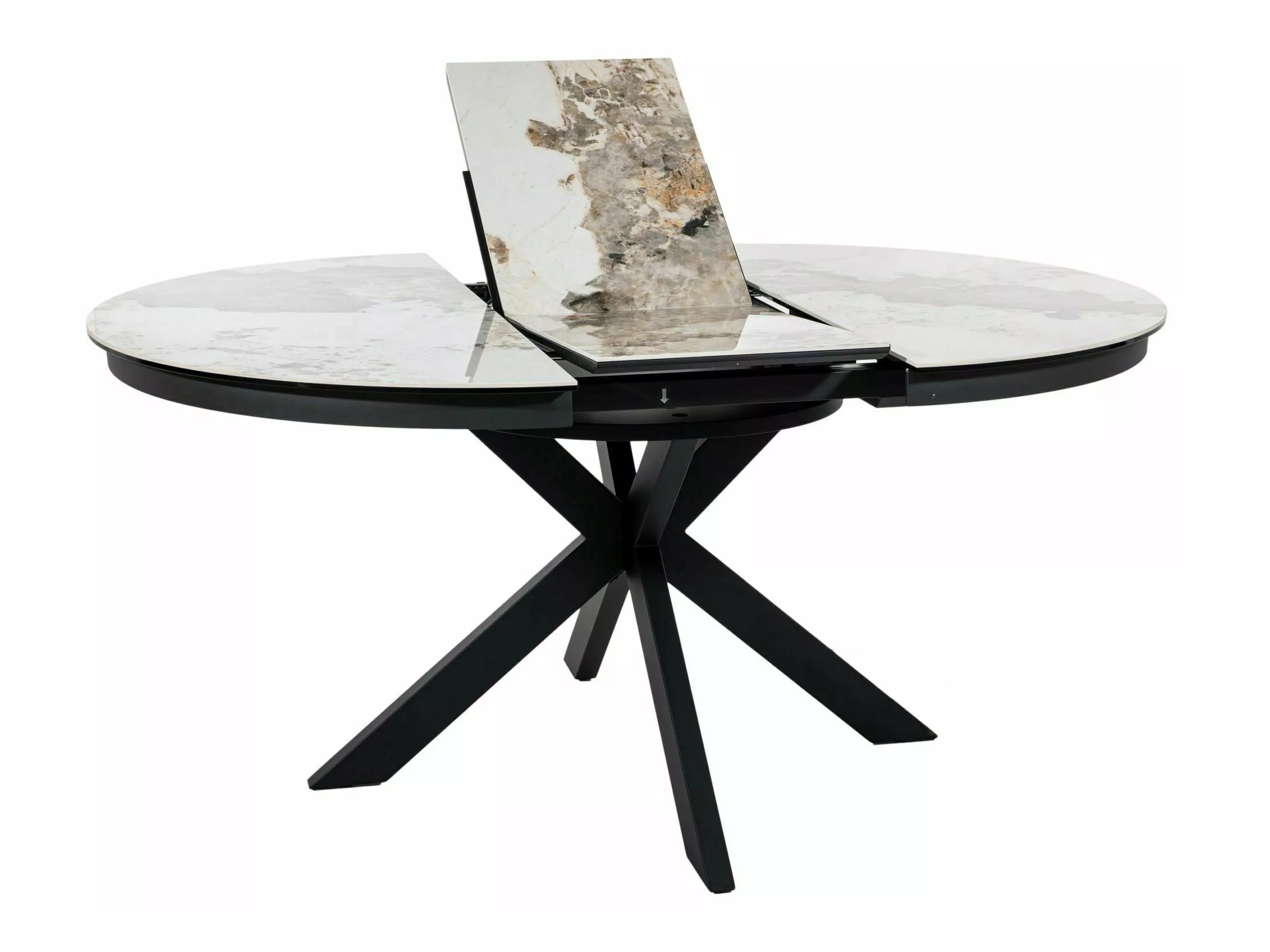 Table Detroit 998 (White marble + Black)