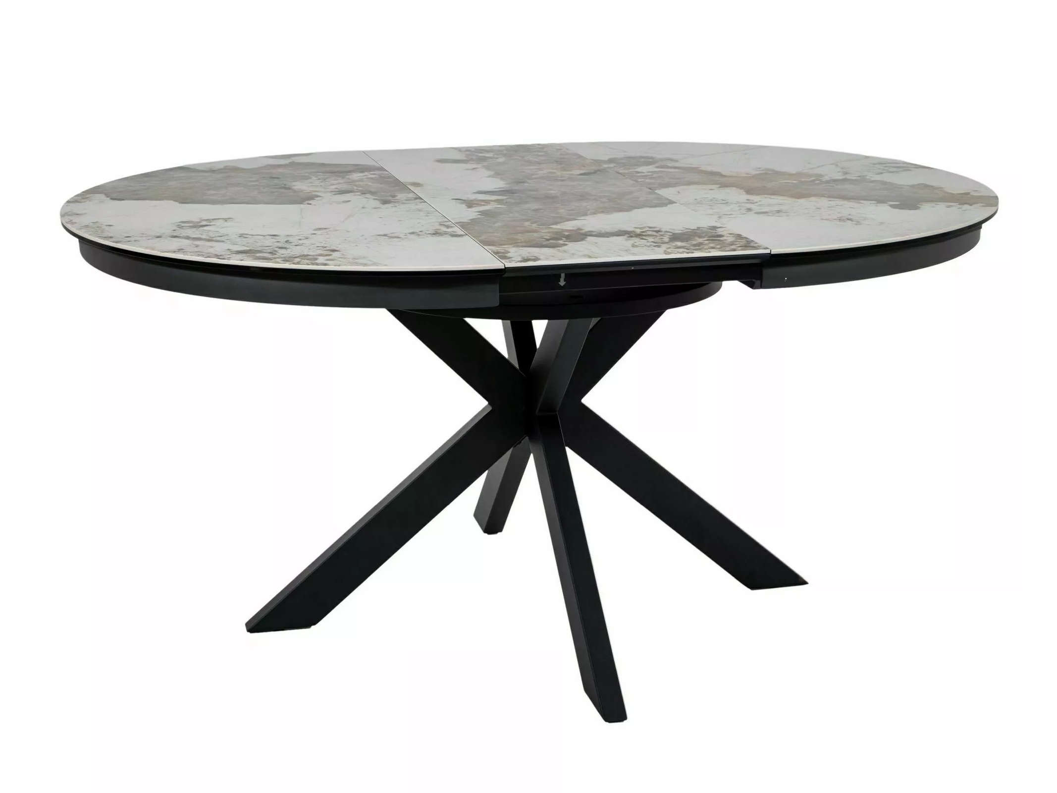 Table Detroit 998 (White marble + Black)