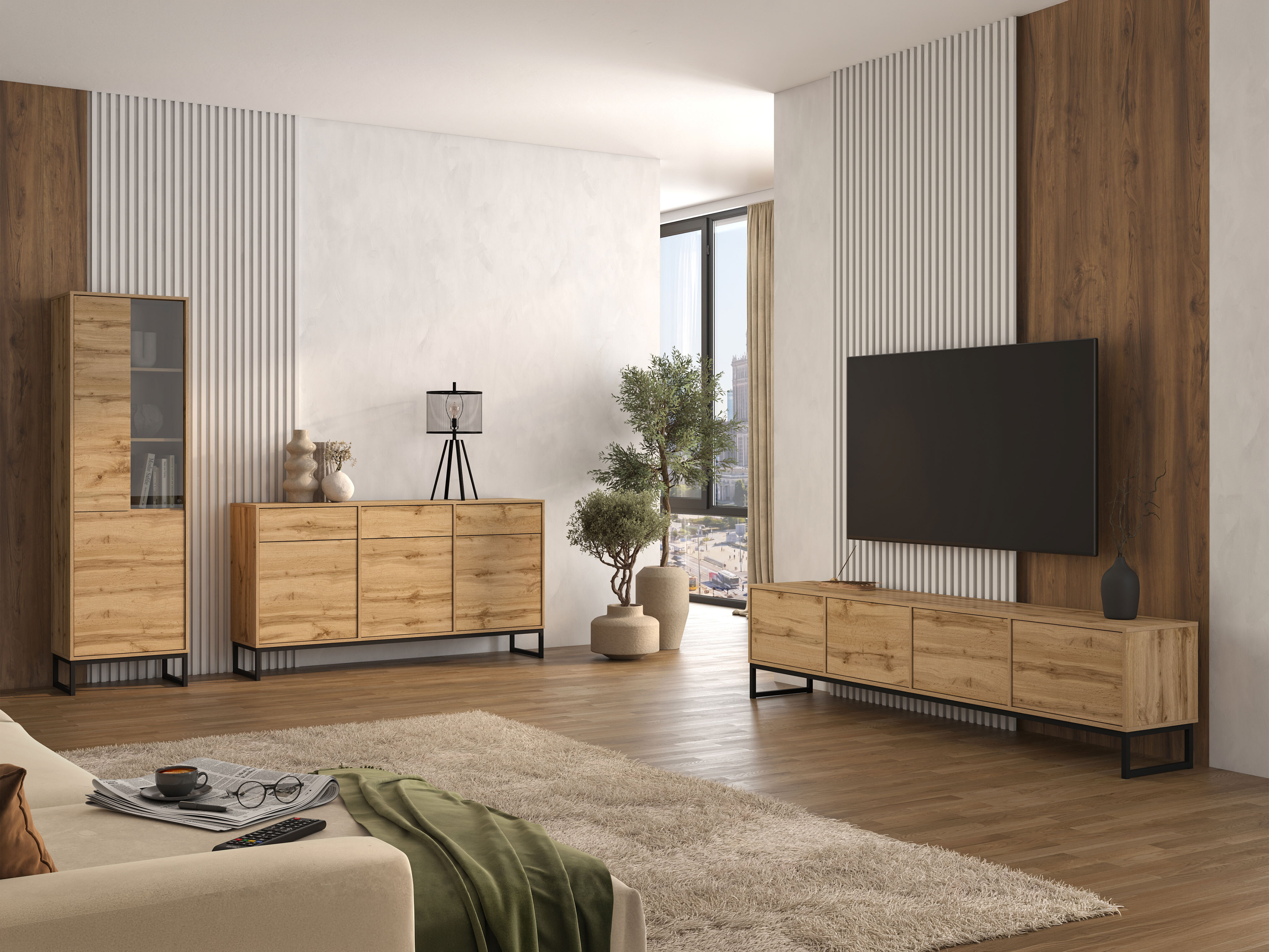 TV stand Maravio 101 (Wotan Oak)
