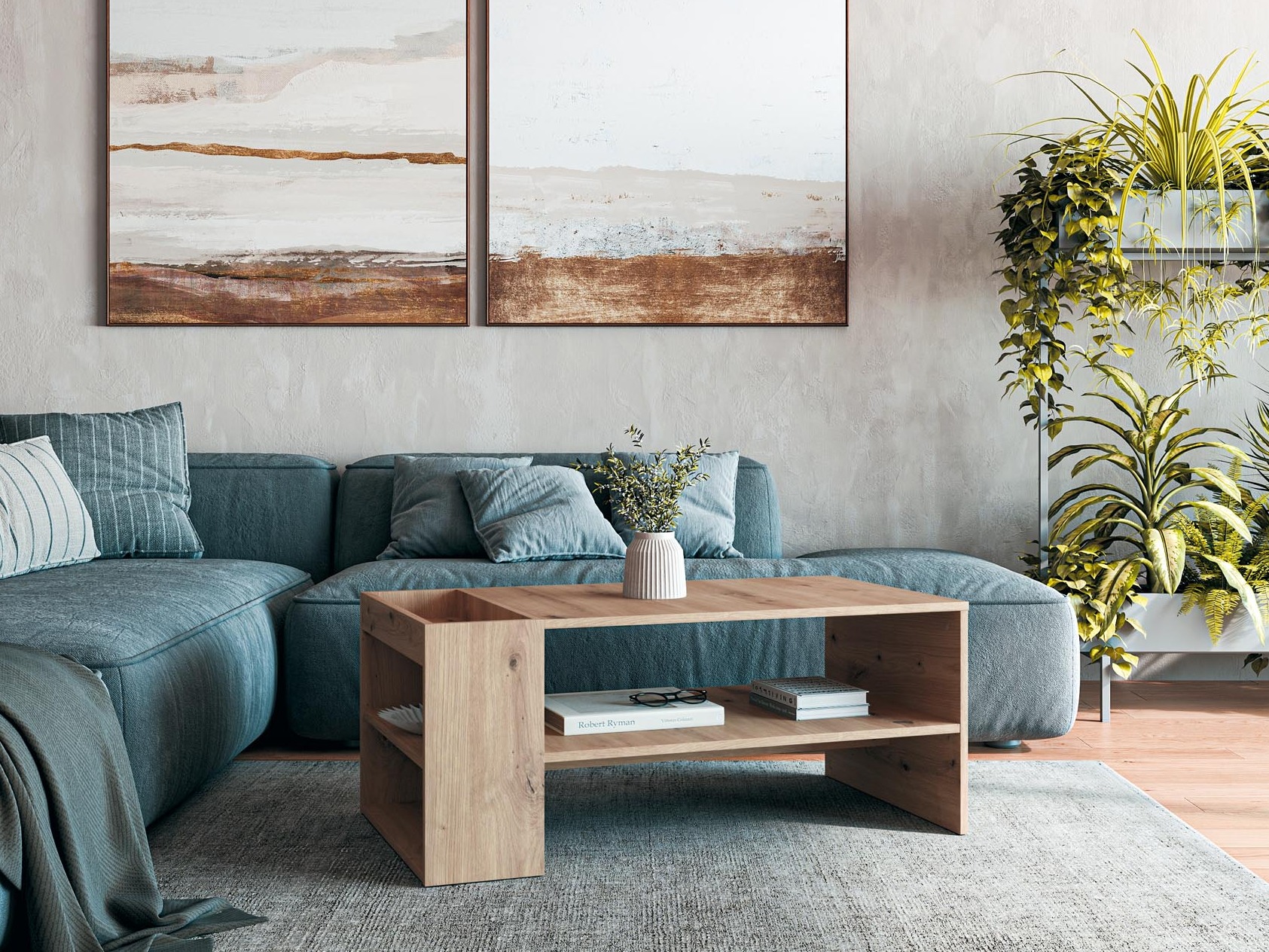 Coffee table Houston 1946 (Artisan oak)