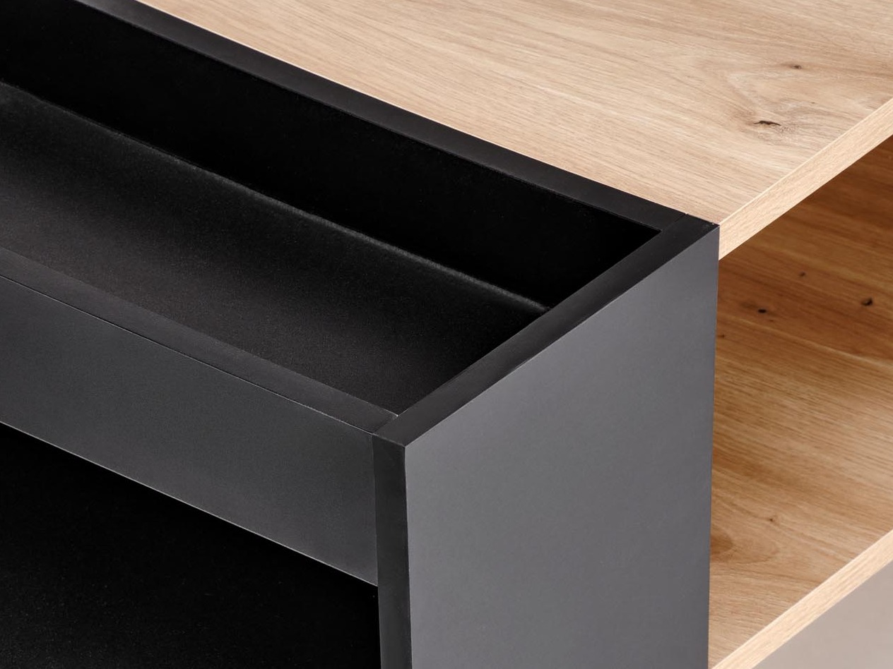 Coffee table Houston 1946 (Black + Artisan oak)