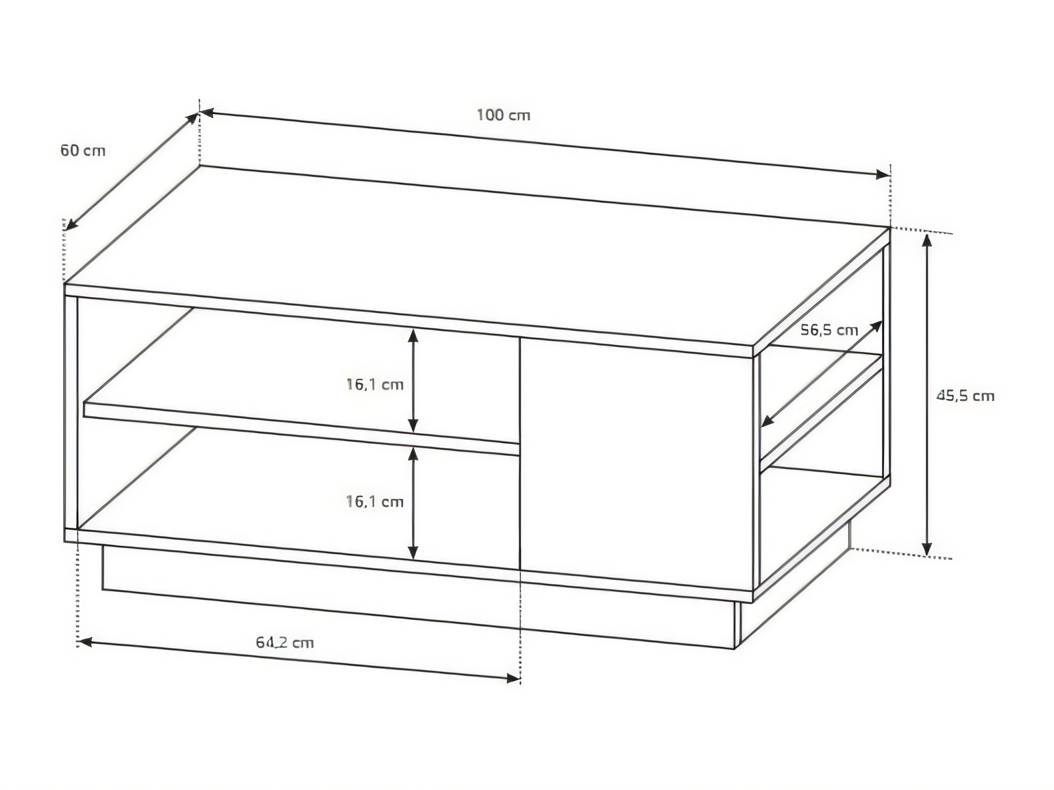 Coffee table Novbela 109 (White + Grandson oak)