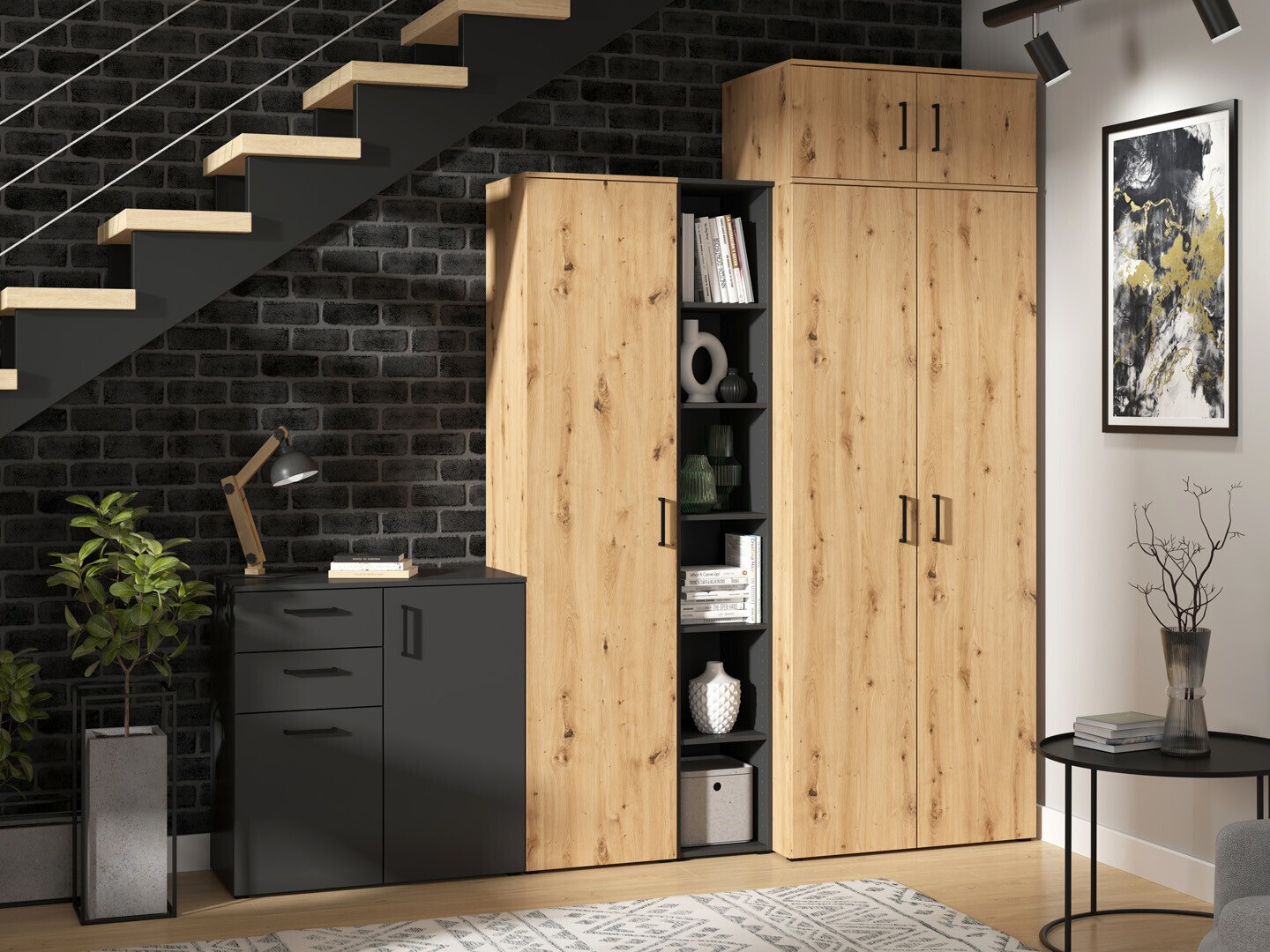 Bookcase Fenopha 155 (Graphite)