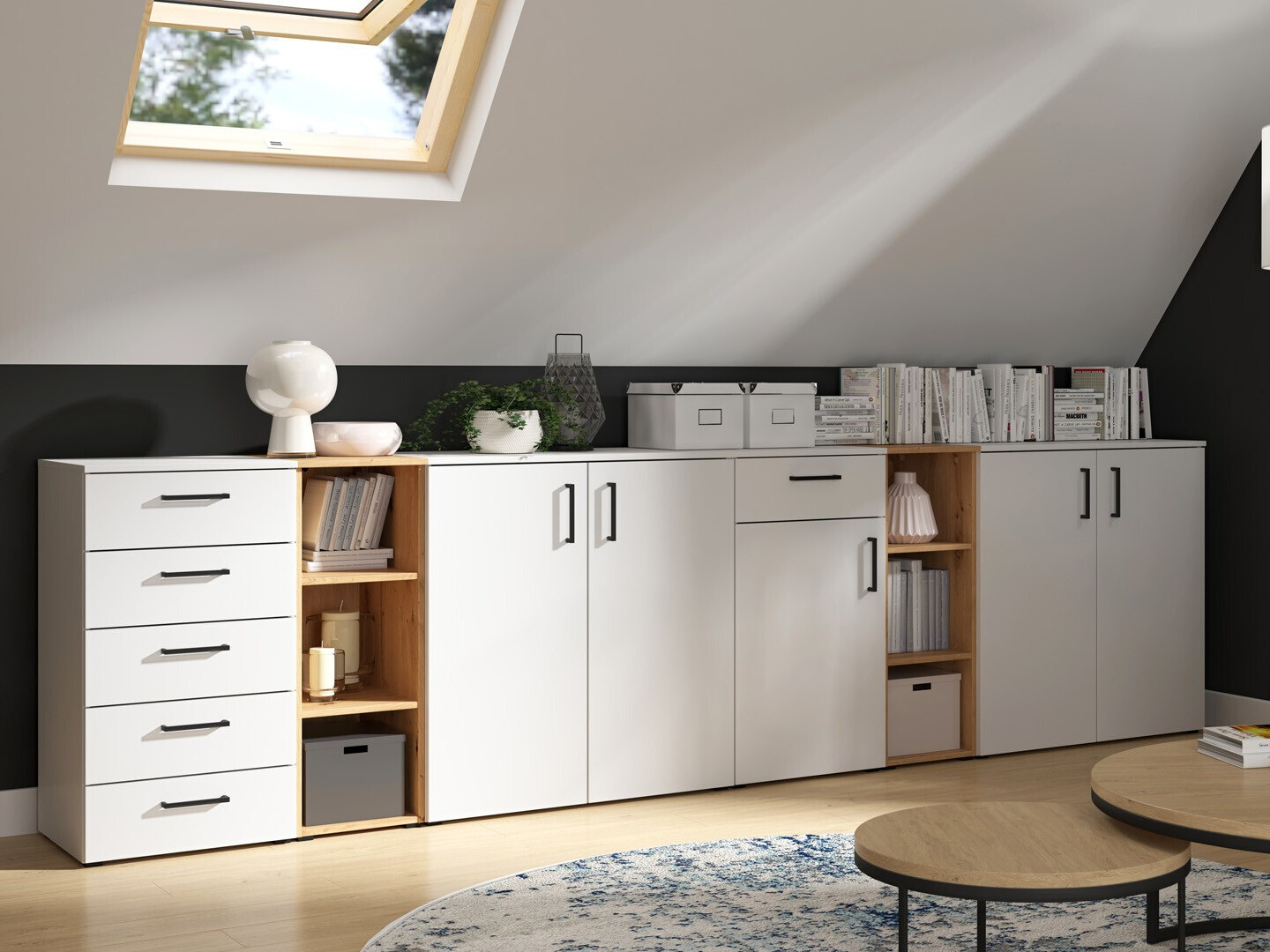 Bookcase Fenopha 158 (Artisan oak)