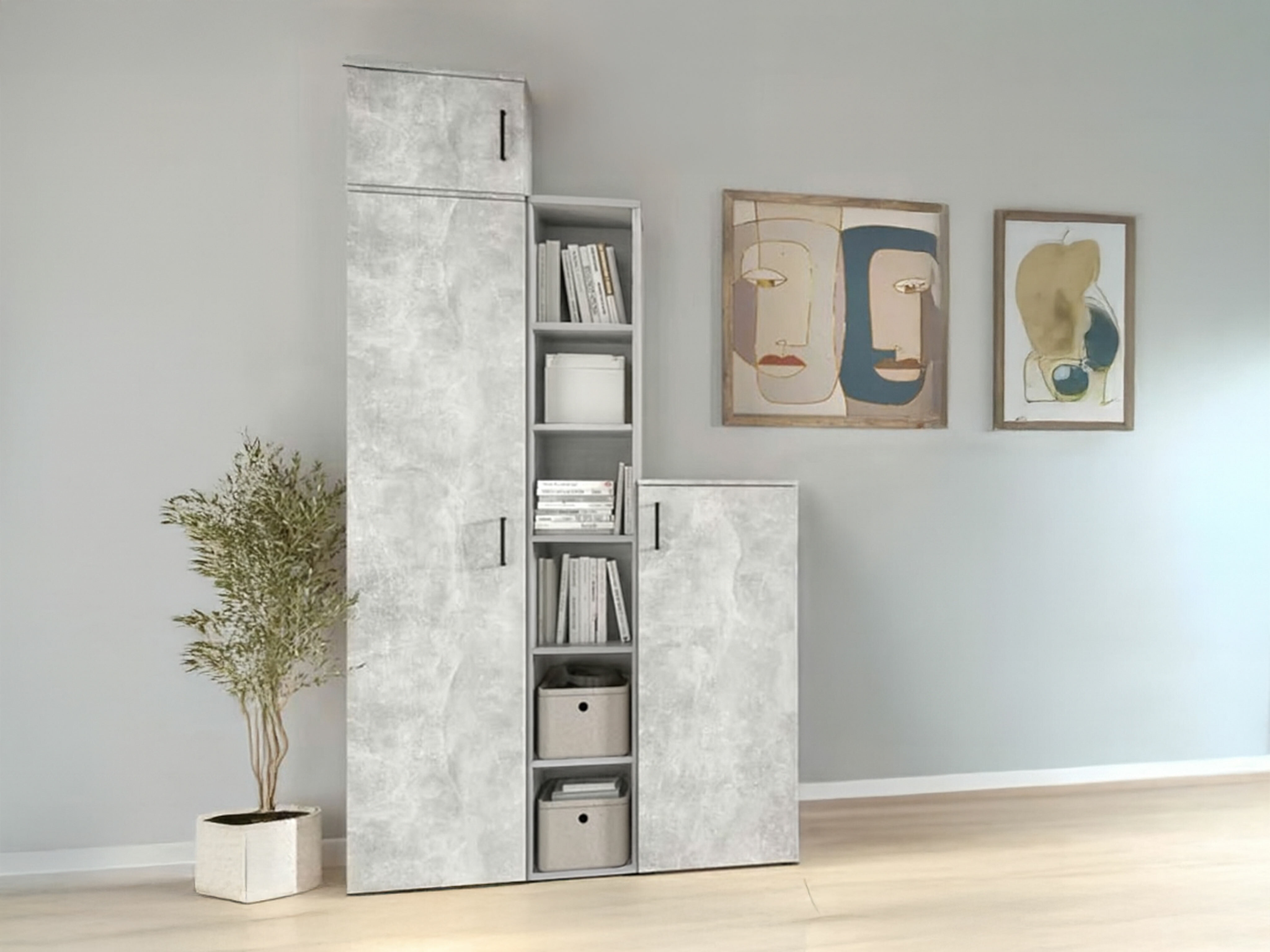 Bookcase Fenopha 158 (Concrete)