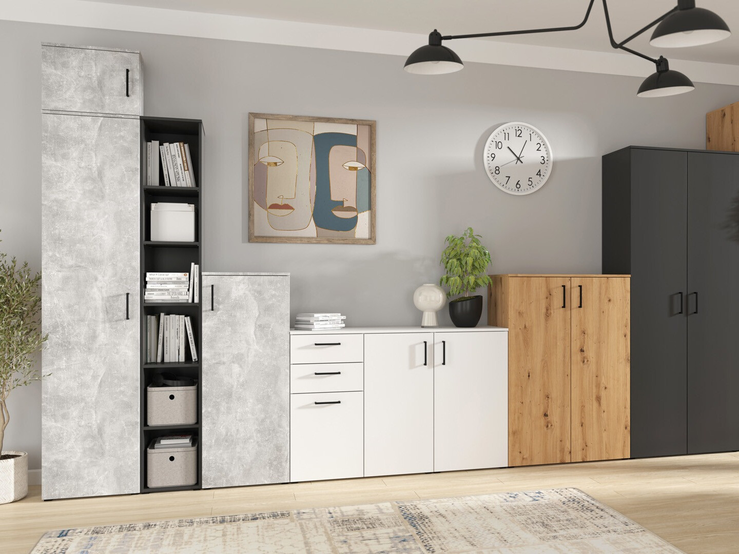 Bookcase Fenopha 158 (Graphite)