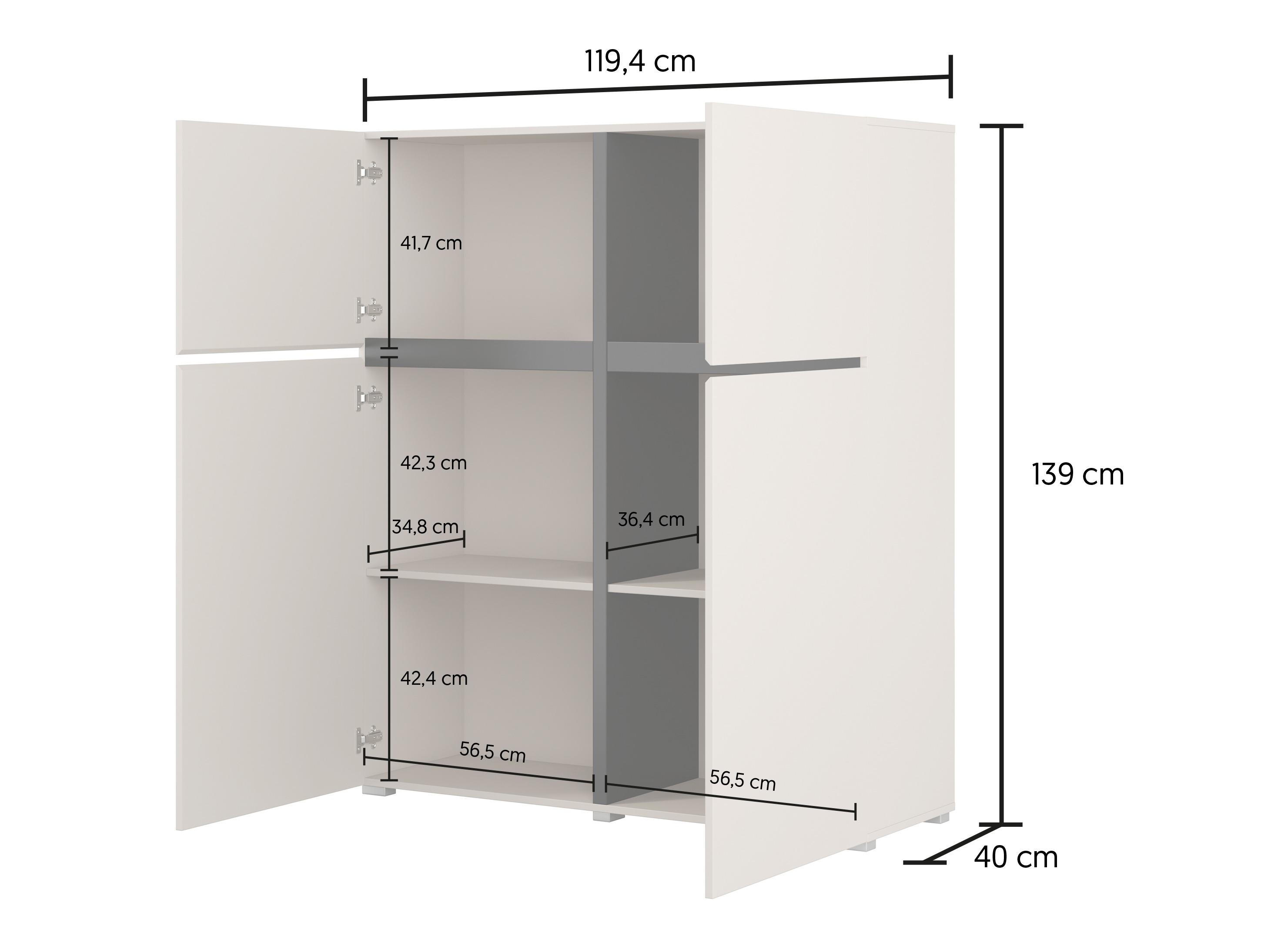 Sideboard Alfere 105 (Black)