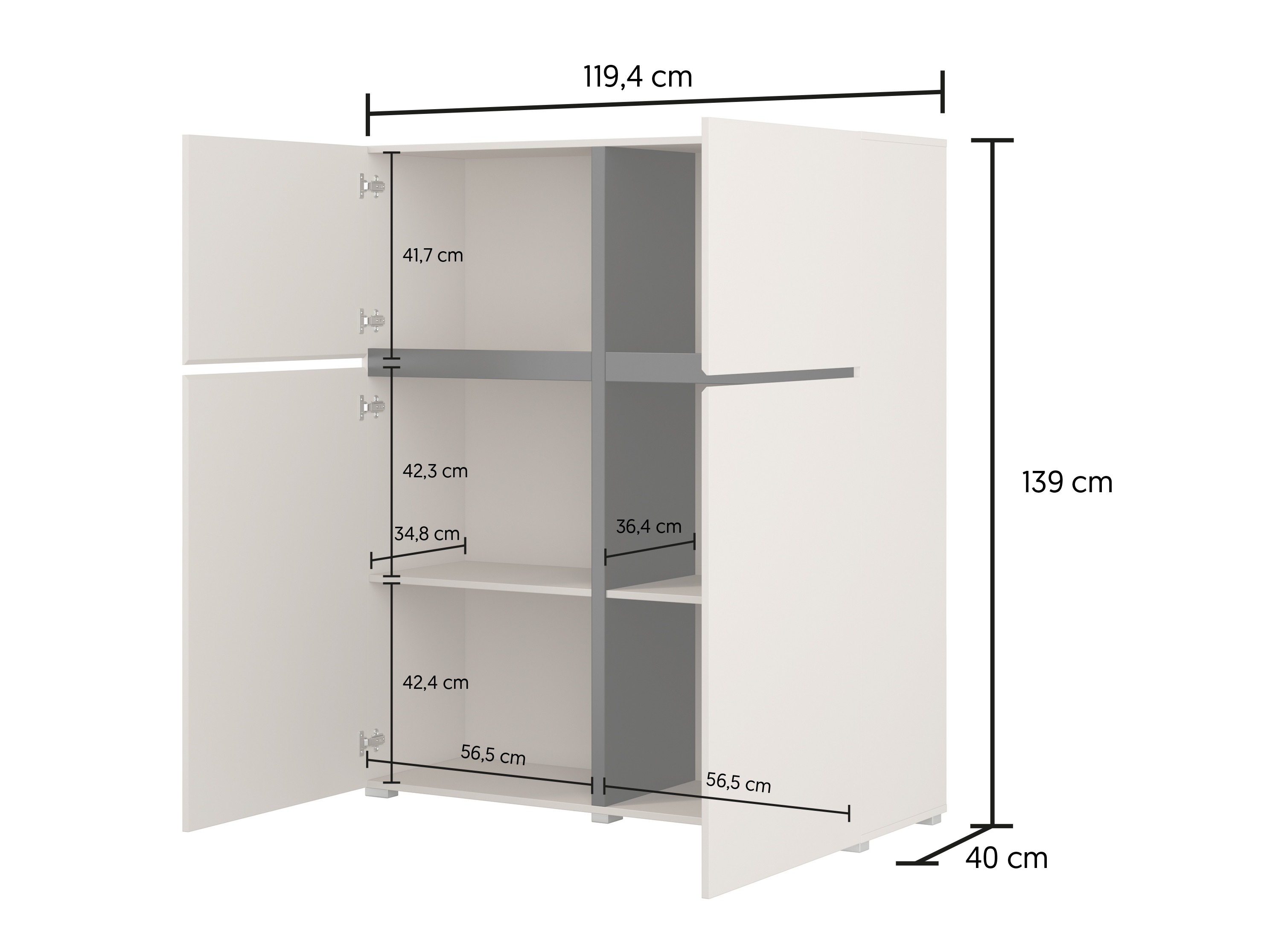 Sideboard Alfere 105 (White)
