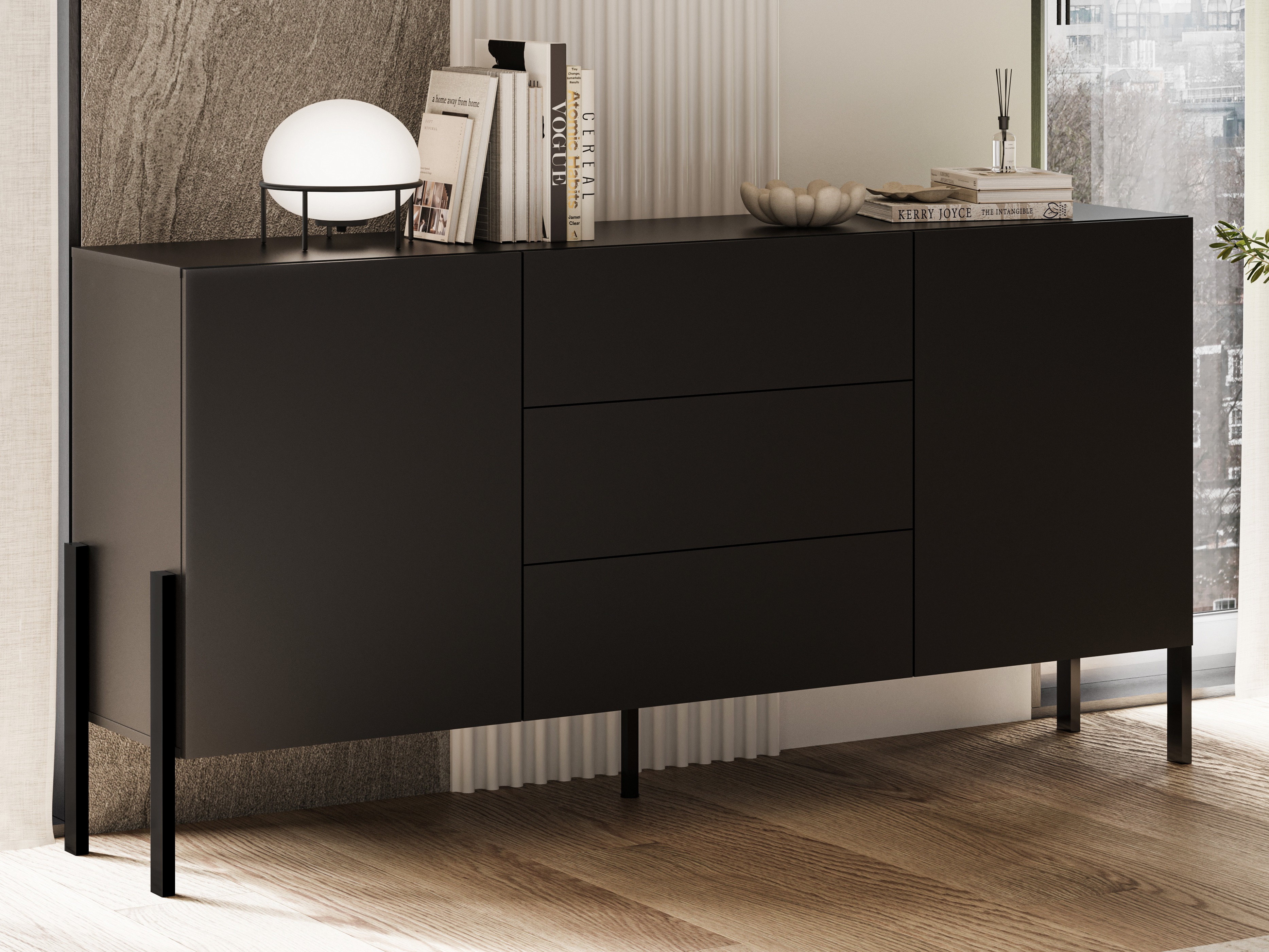 Chest of drawers Etsore 101 (Black)