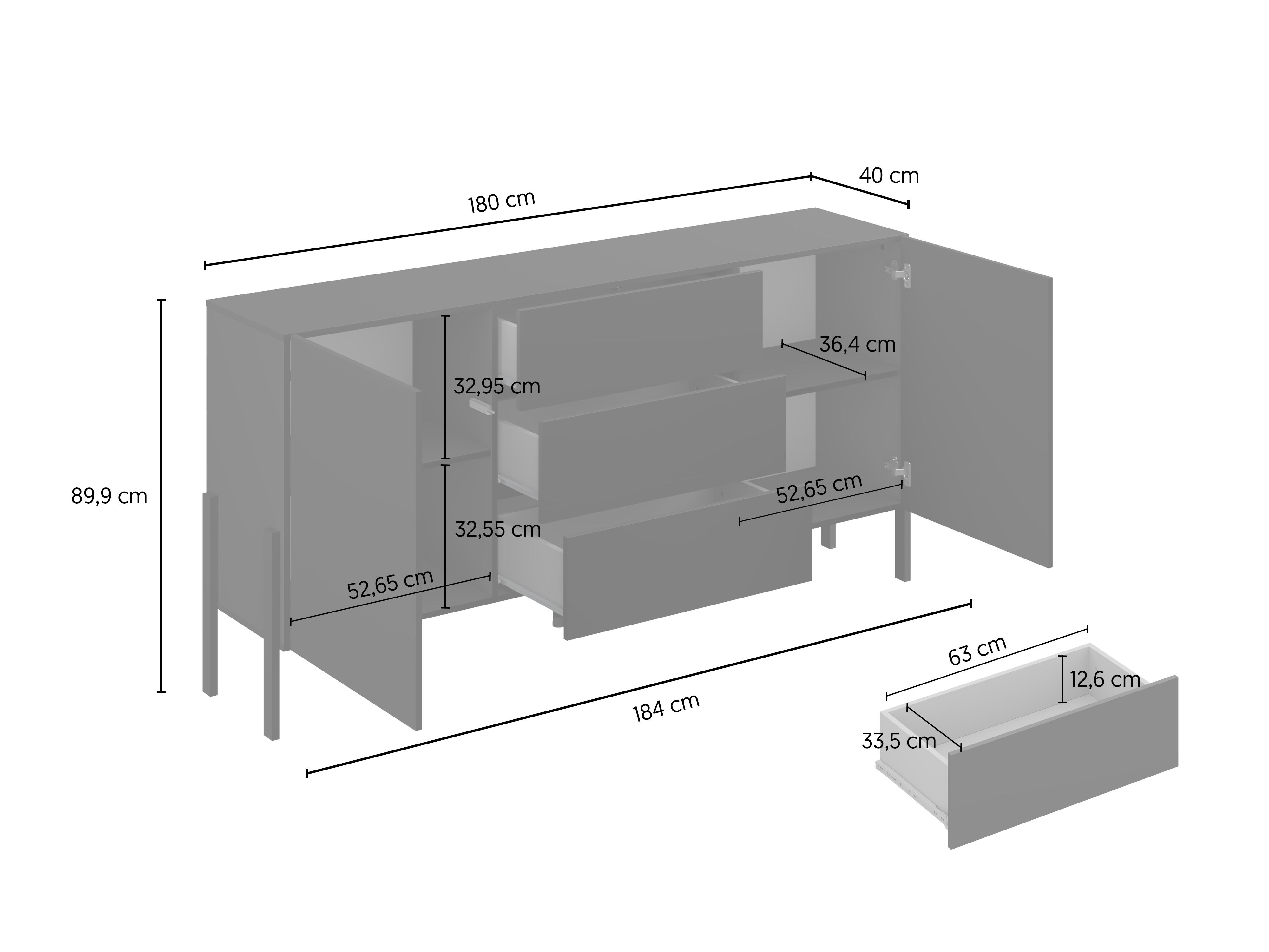 Chest of drawers Etsore 101 (Cashmere)