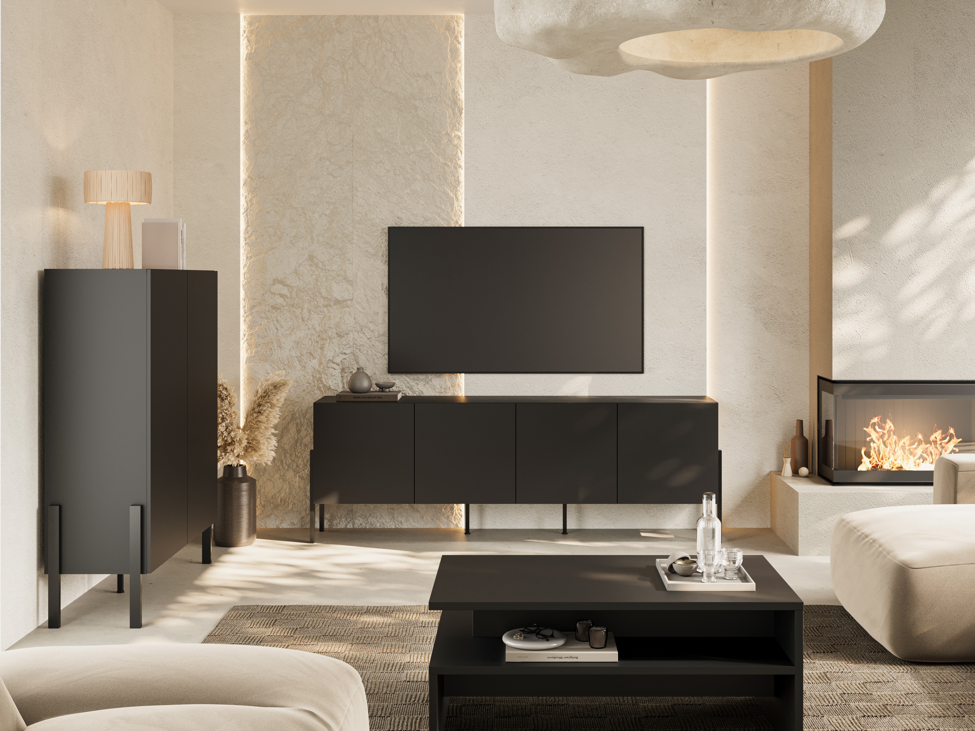TV stand Etsore 100 (Black)