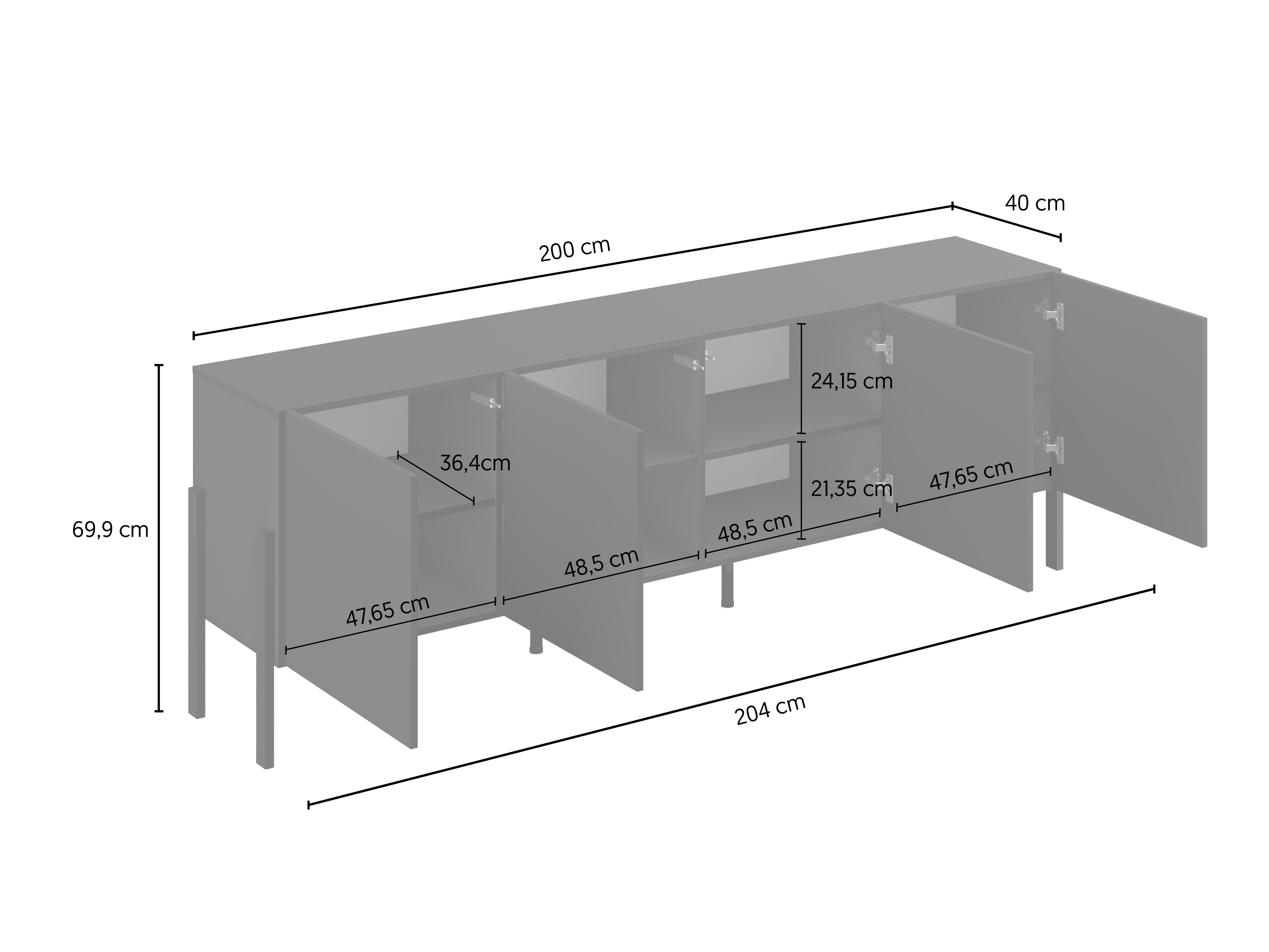 TV stand Etsore 100 (White)