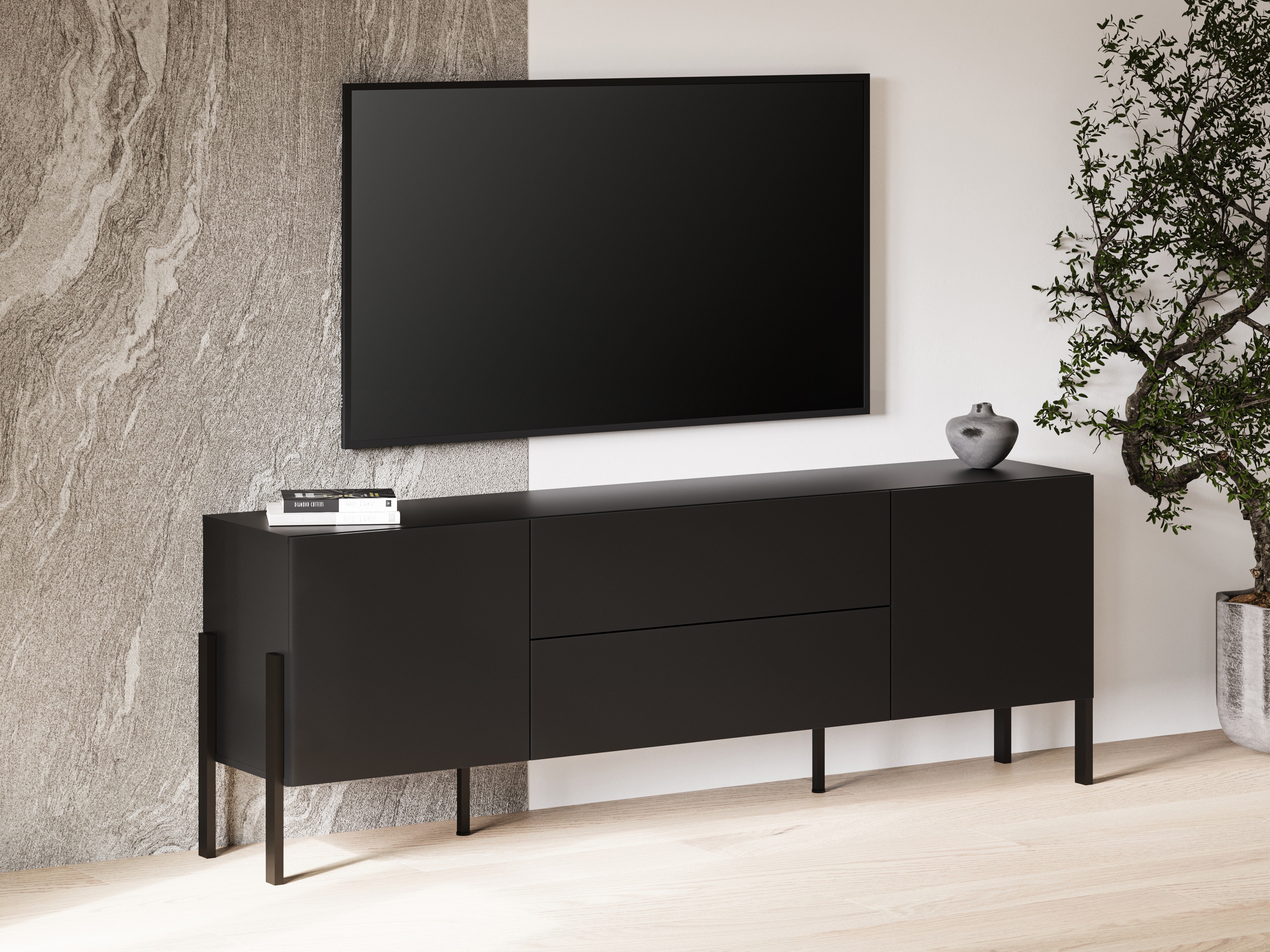 TV stand Etsore 102 (Black)