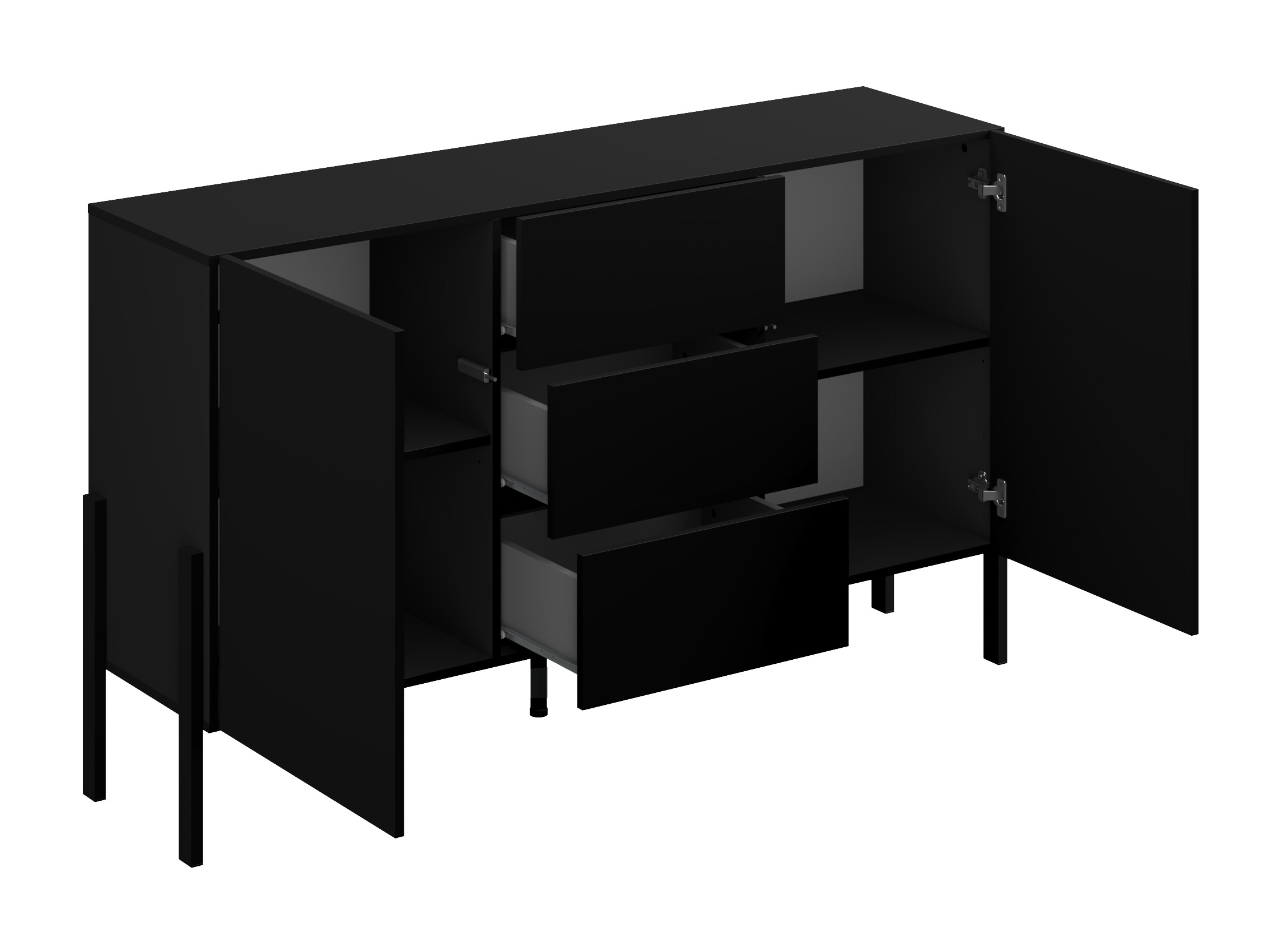 Chest of drawers Etsore 104 (Black)