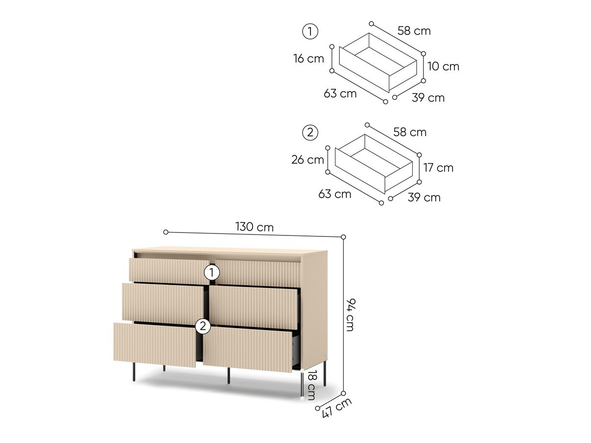 Chest of drawers Lorfera 104