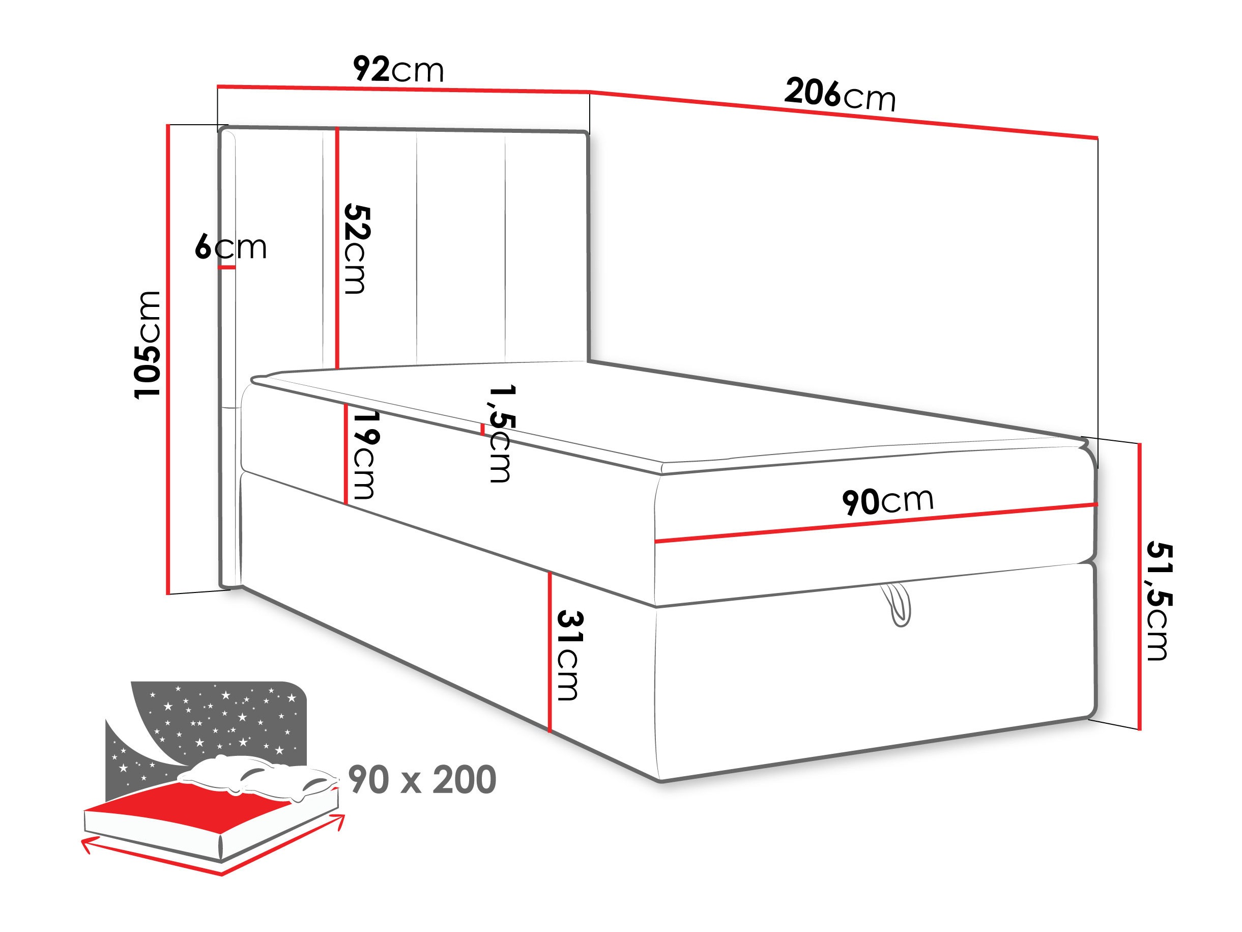 Continental bed Oppidum I (Polo 894)