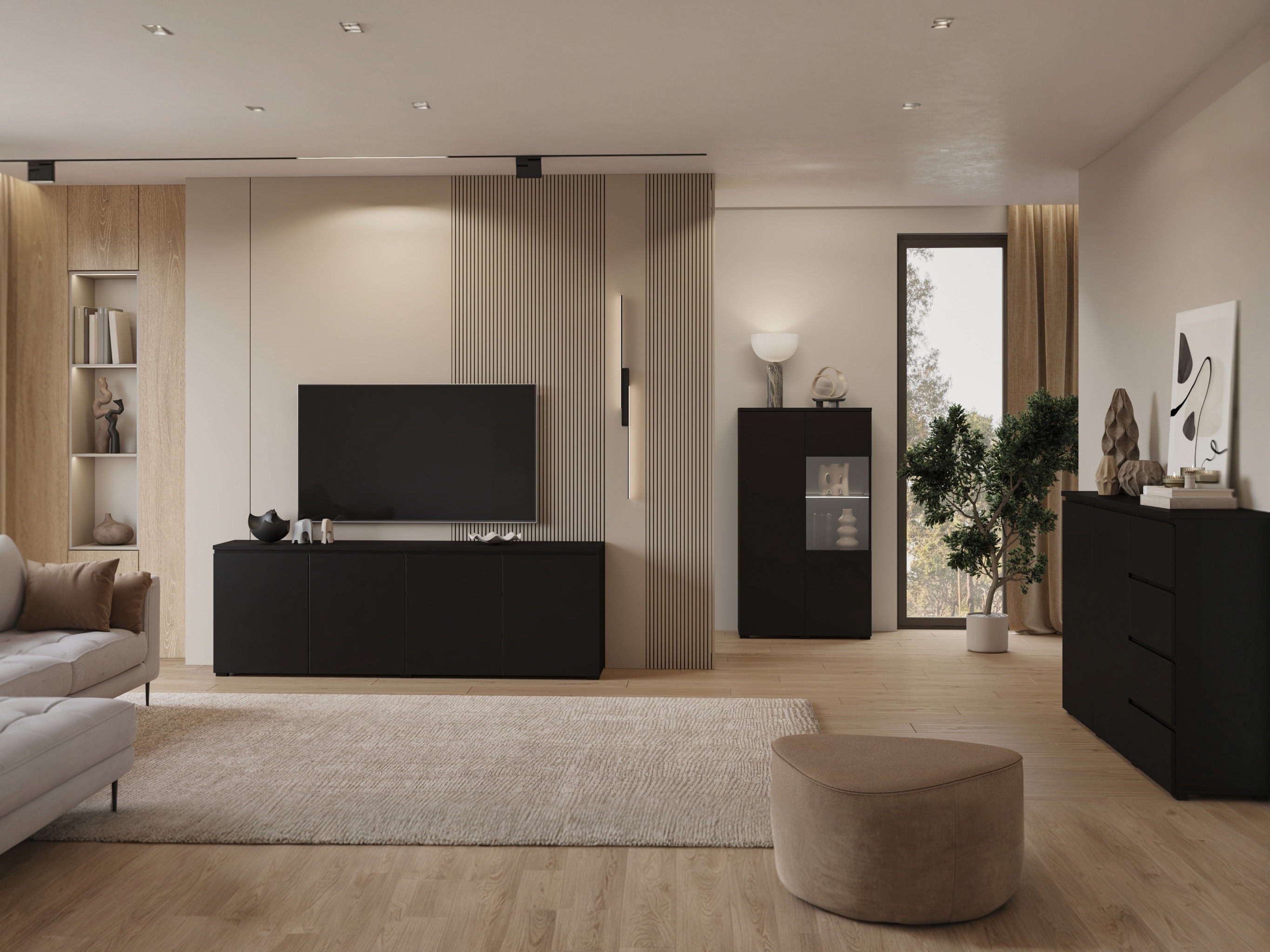 Sideboard Baletu 105 (Black)