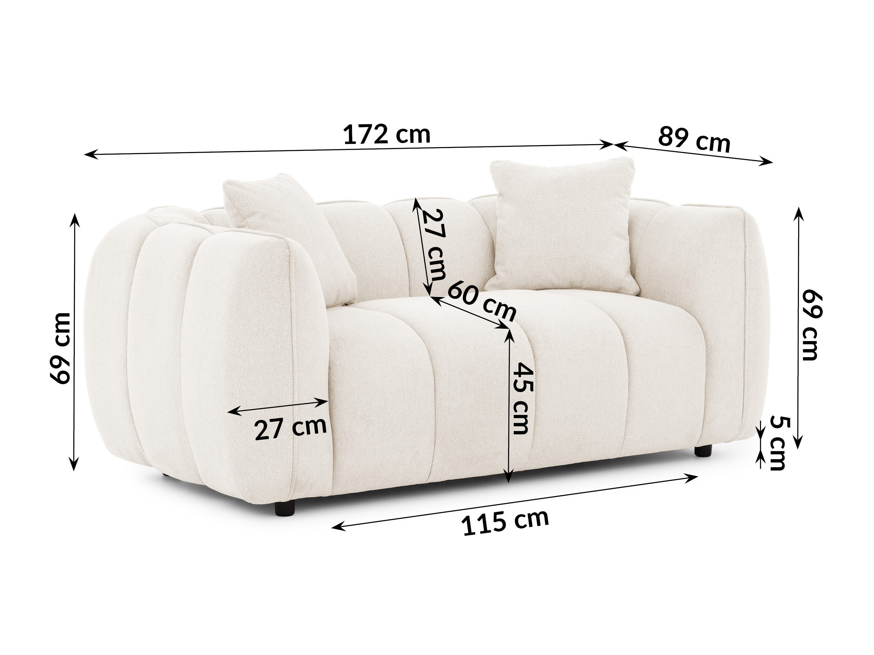 Sofa Rocklin 197 (Aragon 01)